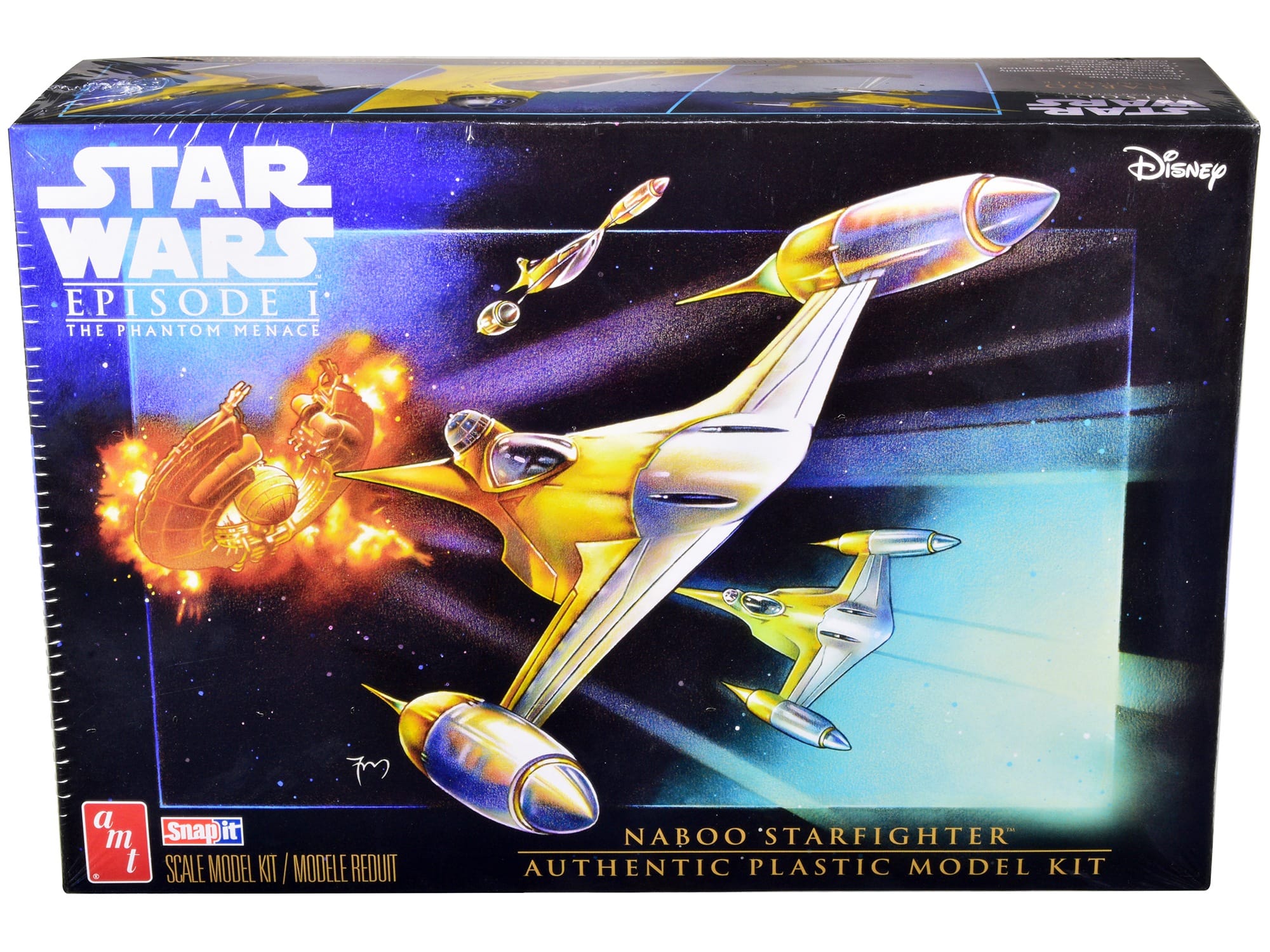 Skill 2 Model Kit Naboo Starfighter Spaceship "Star Wars: Episode I - The Phantom Menace" (1999) Movie 1/48 Scale Model by AMT - Image 4