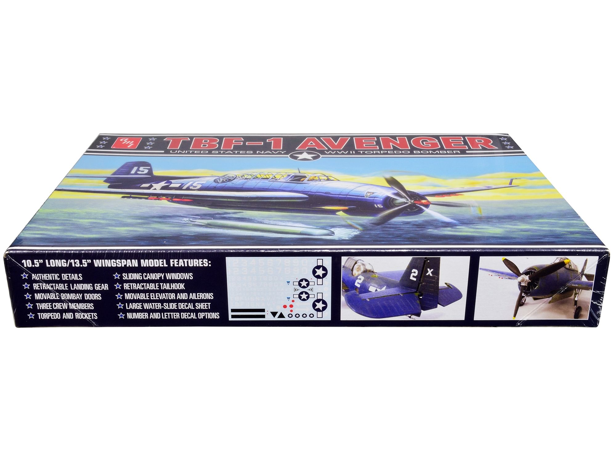 Skill 2 Model Kit Grumman TBF-1 Avenger Torpedo Bomber “United States Navy – WWII” 1/48 Scale Model by AMT