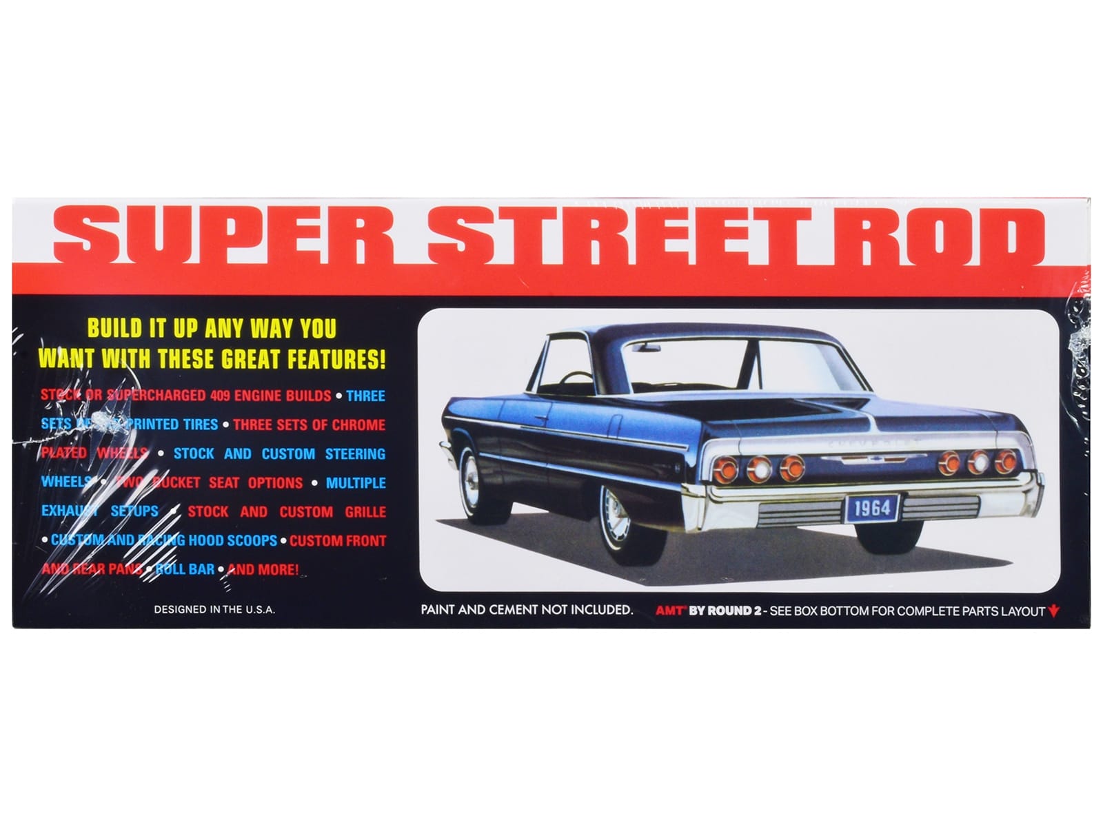 Skill 2 Model Kit 1964 Chevrolet Impala "Super Street Rod" 3-in-1 Kit 1/25 Scale Model by AMT - Image 2