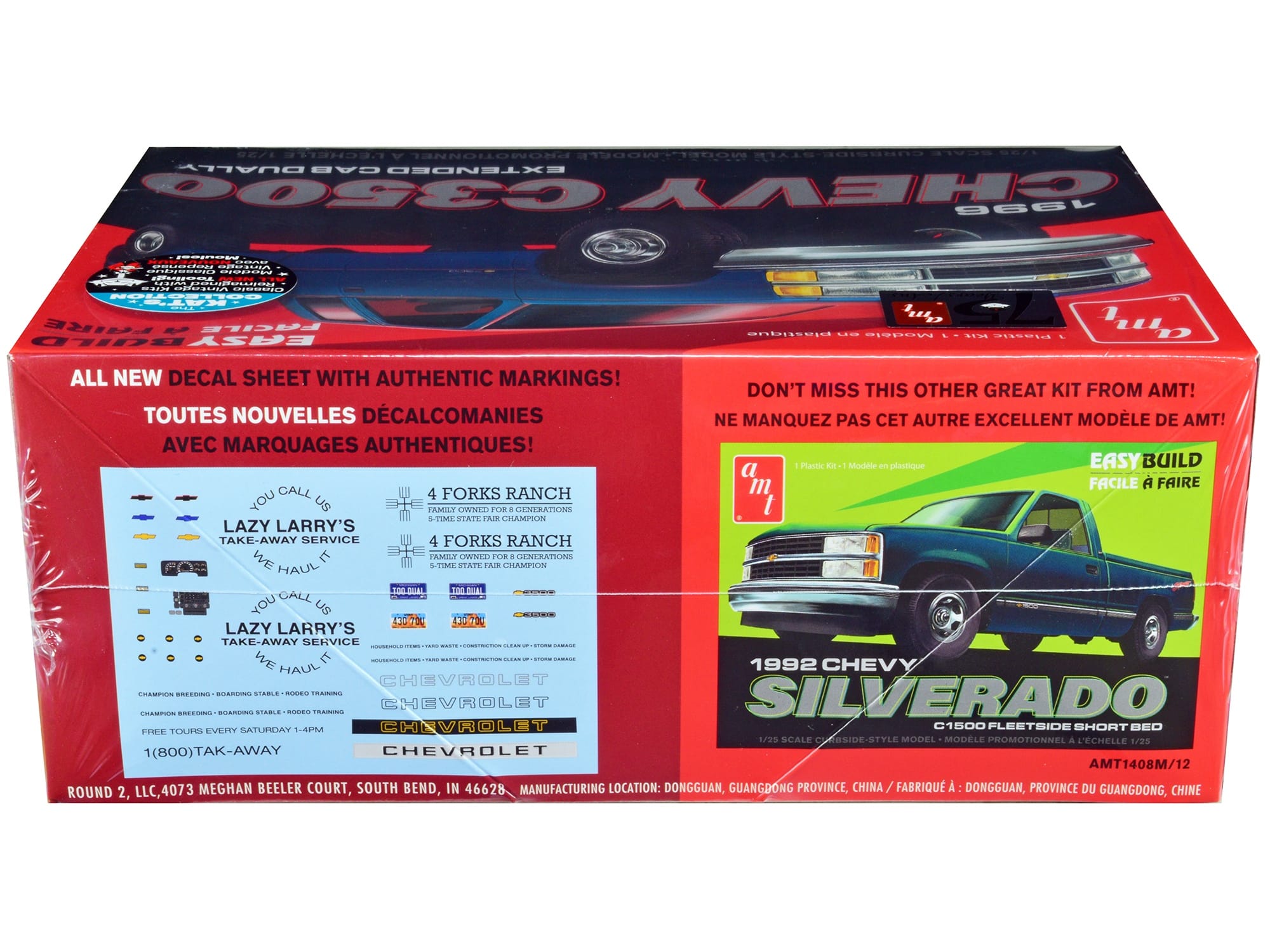 Skill 2 Model Kit 1996 Chevrolet C3500 Extended Cab Dually Pickup Truck "Easy Build" 1/25 Scale Model by AMT - Image 2