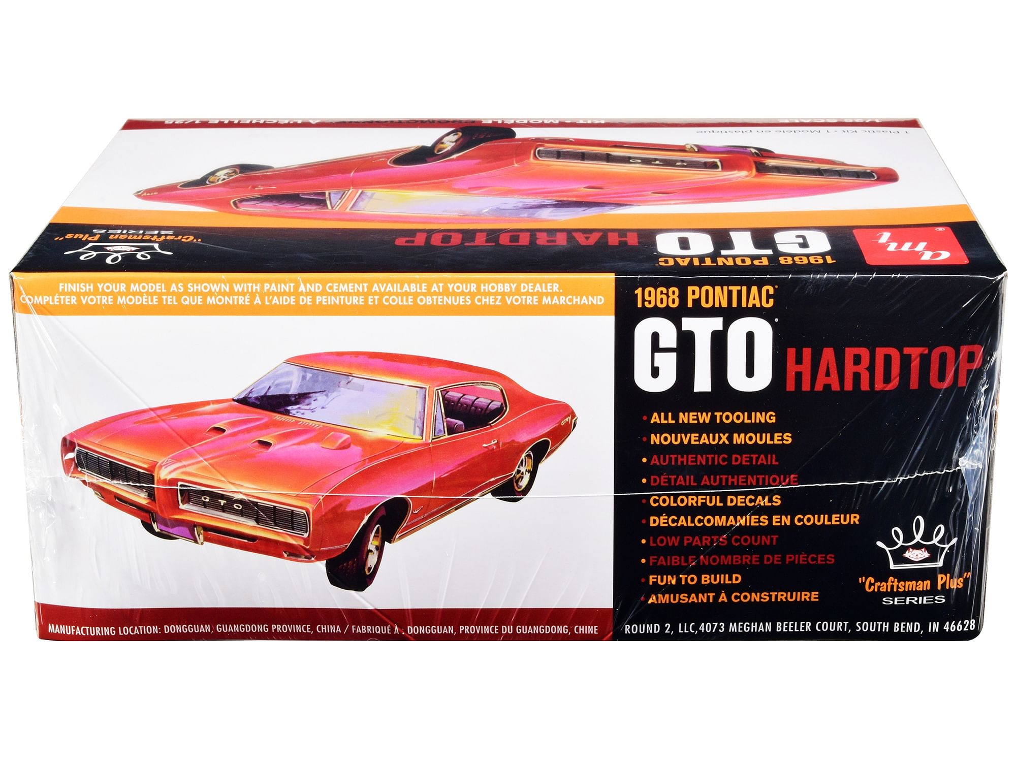 Skill 2 Model Kit 1968 Pontiac GTO Hardtop “Craftsman Plus” Series 1/25 Scale Model by AMT