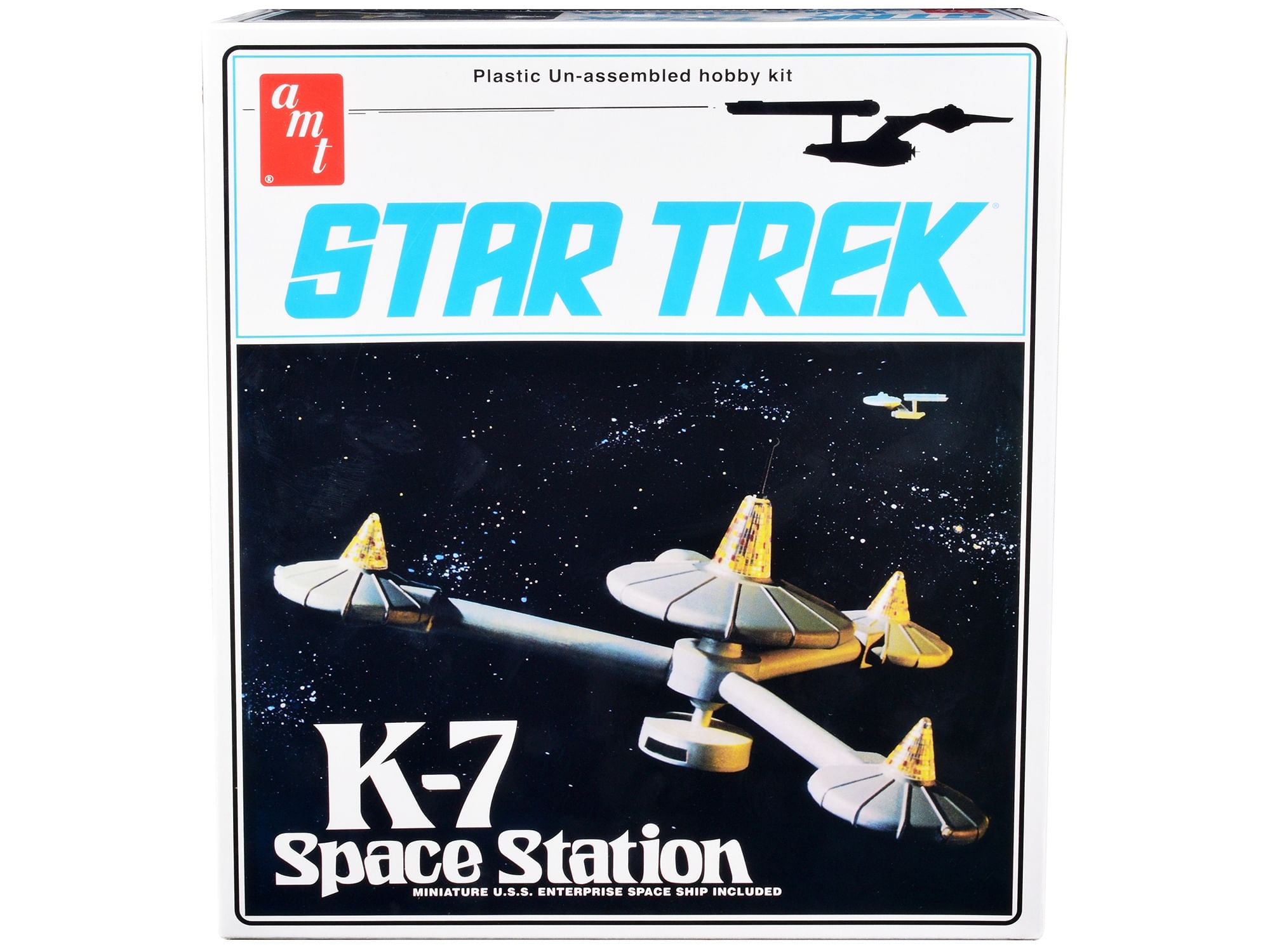 Skill 2 Model Kit K-7 Space Station “Star Trek” (1966-1969) TV Series 1/7600 Scale Model by AMT