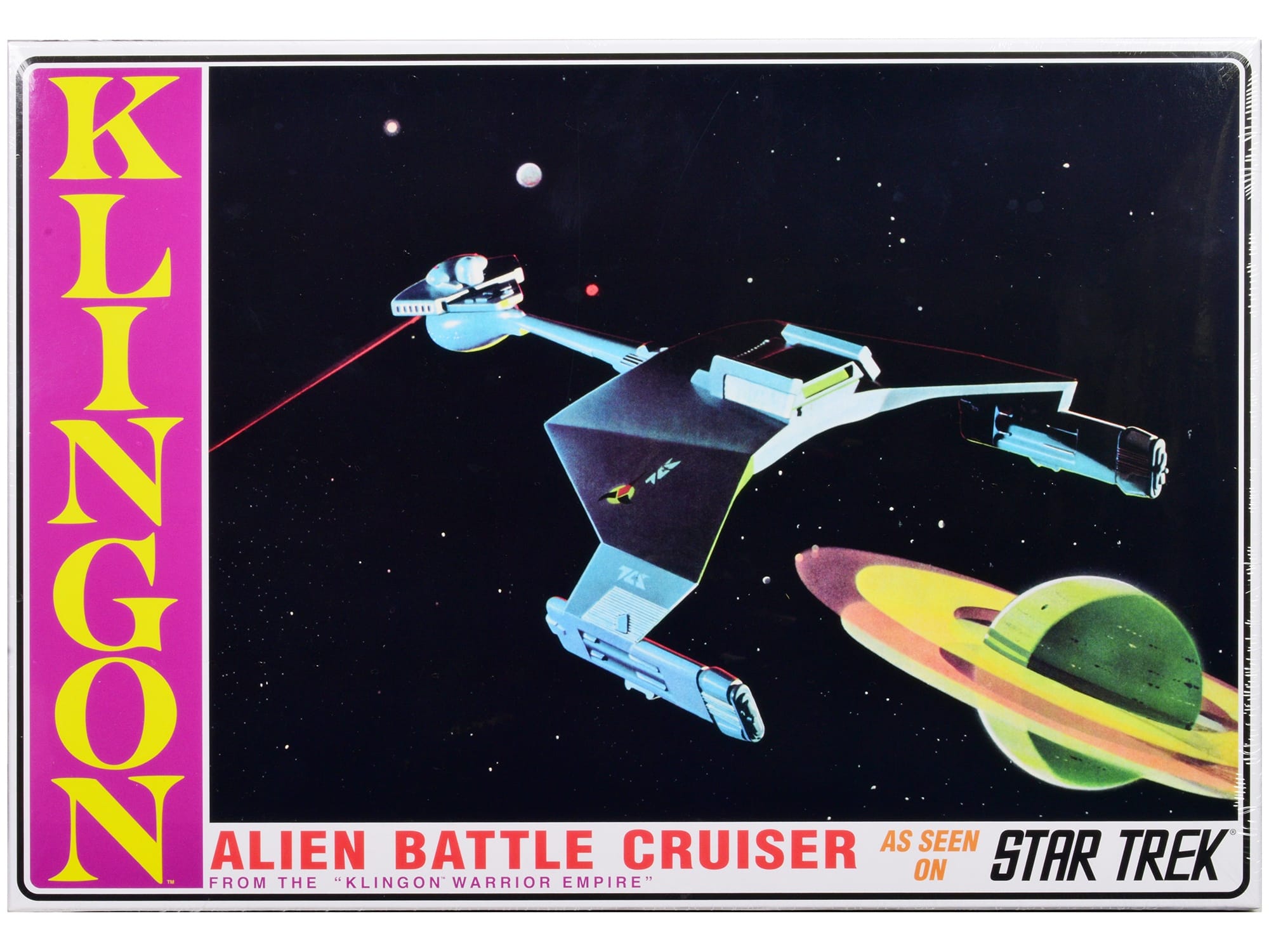 Skill 2 Model Kit "Klingon Warrior Empire" Alien Battle Cruiser "Star Trek" (1966-1969) TV Series 1/650 Scale Model by AMT - Image 3