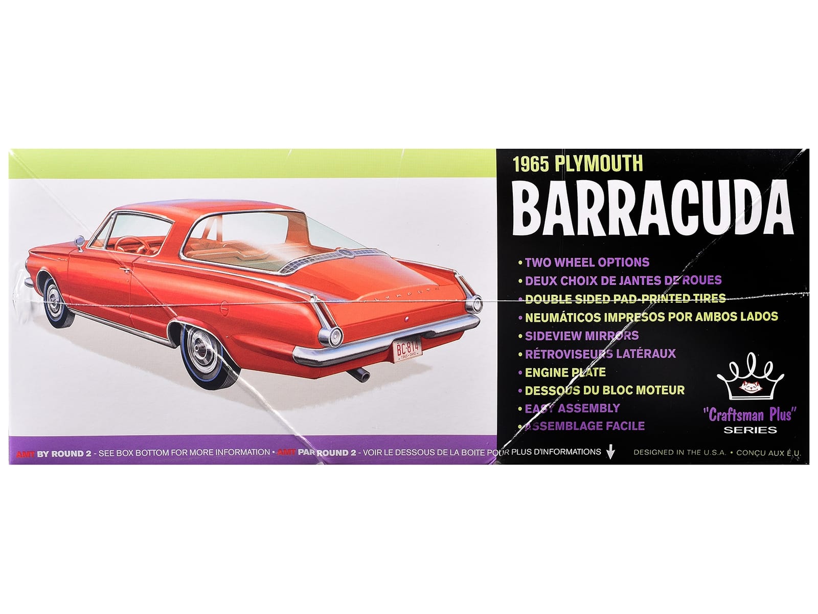 Skill 2 Model Kit 1965 Plymouth Barracuda "Craftsman Plus" Series 1/25 Scale Model by AMT - Image 2