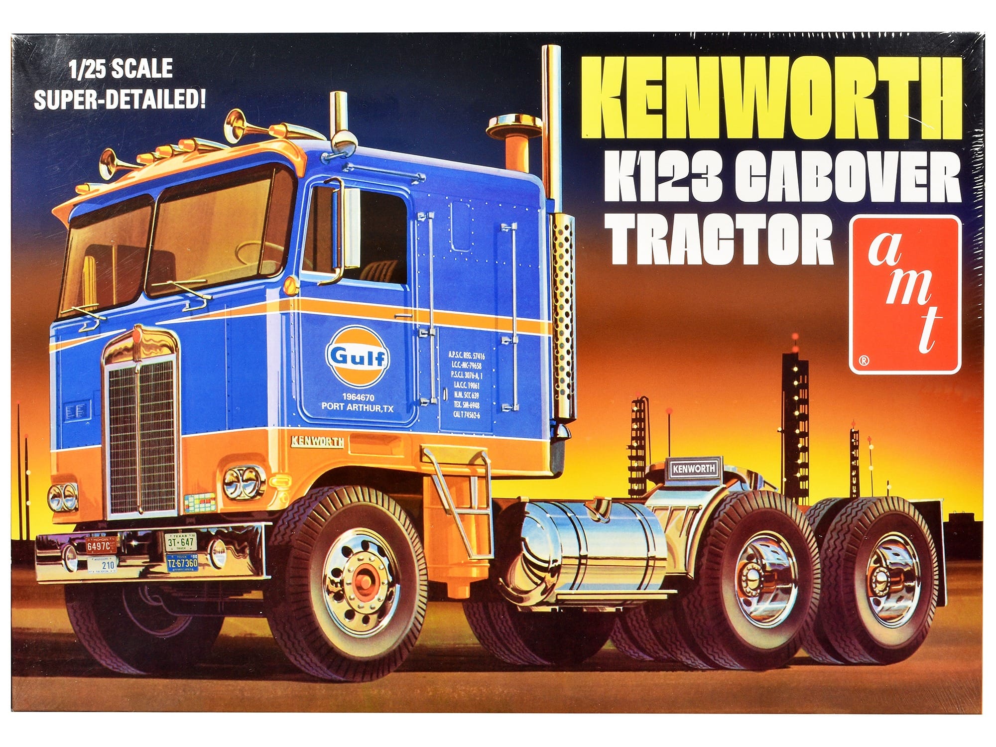 Skill 3 Model Kit Kenworth K-123 Cabover Truck Tractor "Gulf Oil" 1/25 Scale Model by AMT - Image 2