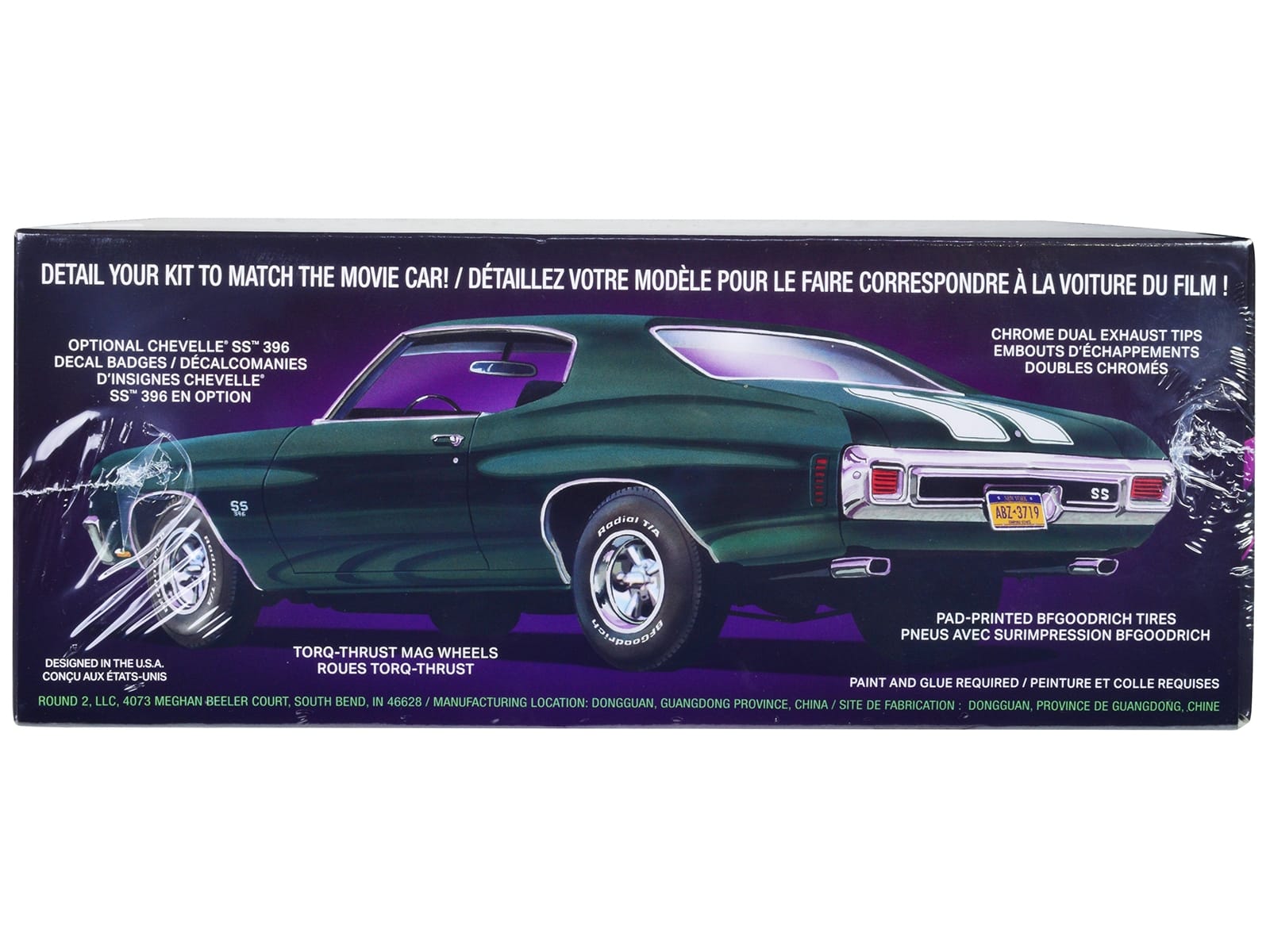 Skill 2 Model Kit 1970 Chevrolet Chevelle SS "John Wick" (2014) Movie 1/25 Scale Model by AMT - Image 2