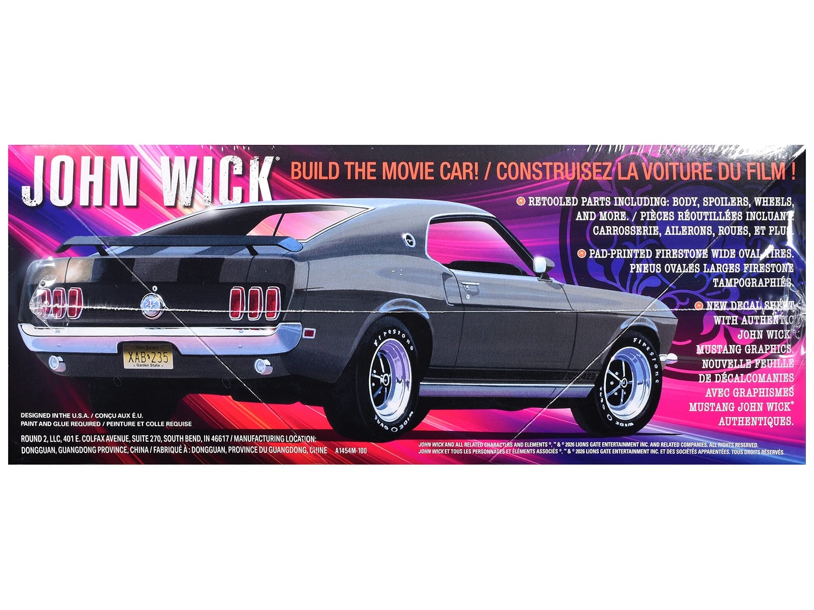 Skill 2 Model Kit 1969 Ford Mustang "John Wick" (2014) Movie 1/25 Plastic Model by AMT - Image 2