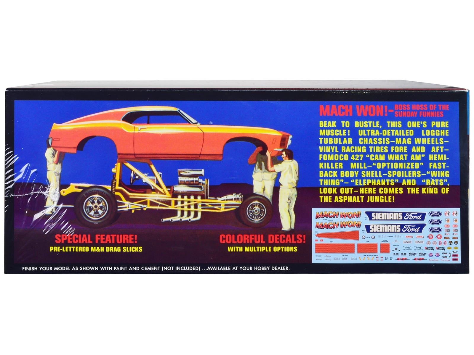 Skill 3 Model Kit 1970 Ford Mustang Funny Car "Mach Won" 1/25 Scale Model by AMT - Image 3