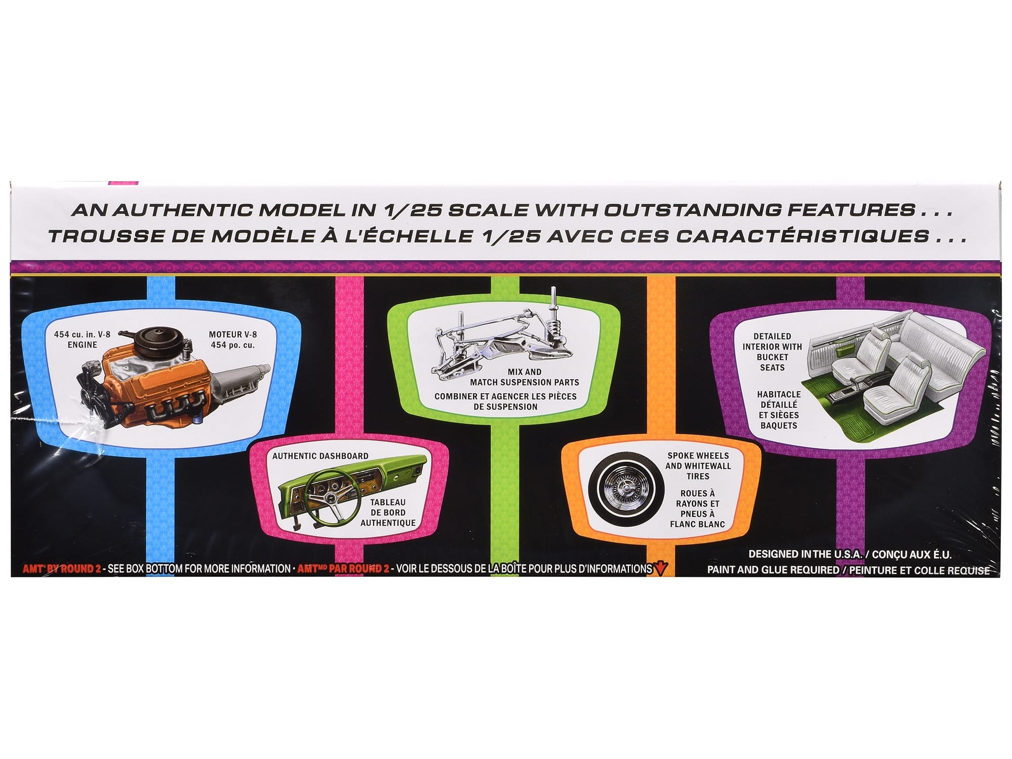 Skill 2 Model Kit 1970 Chevrolet Monte Carlo Lowrider "Kustom Kruisers" 1/25 Scale Model by AMT - Image 2