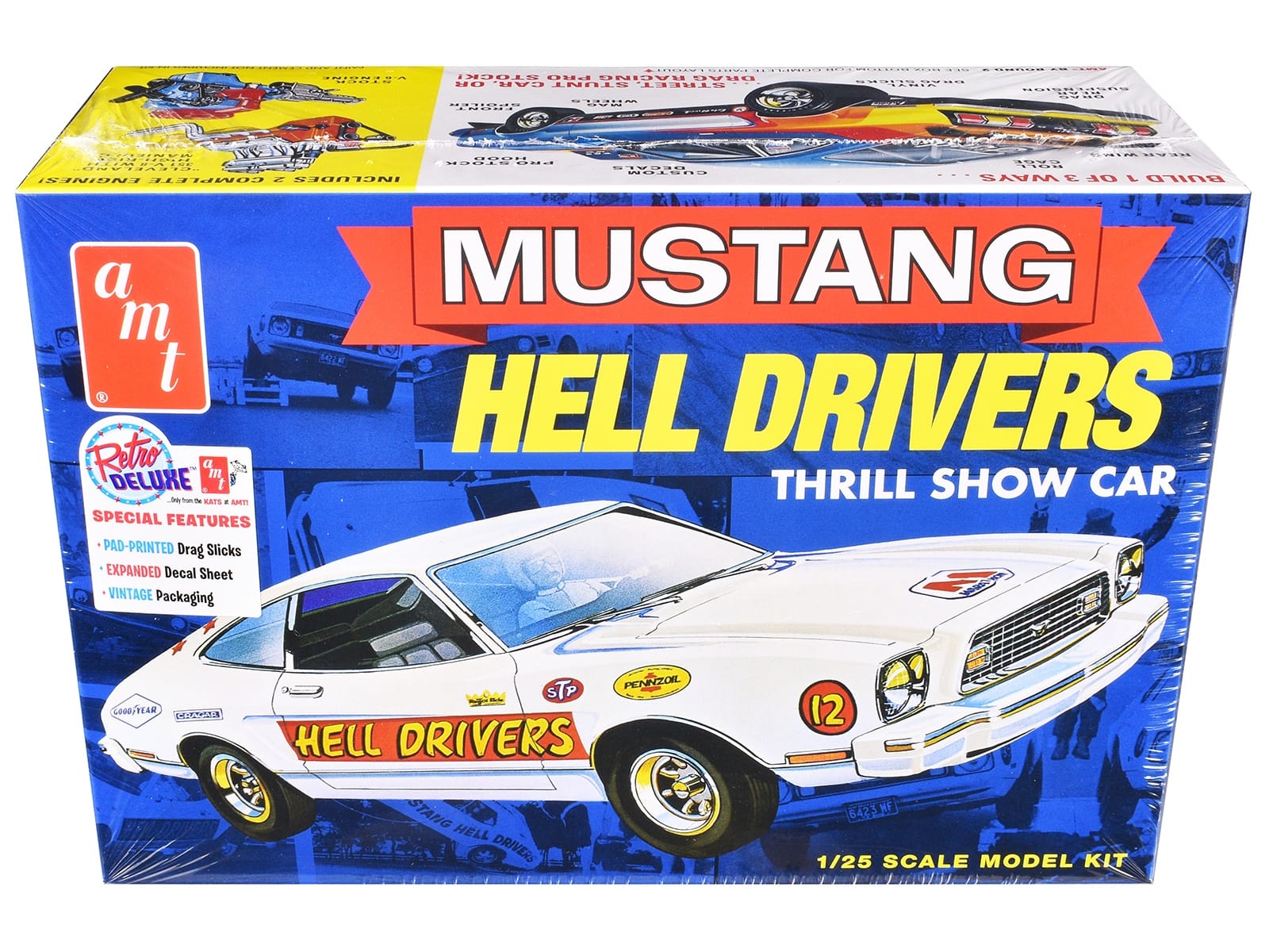 Skill 2 Model Kit 1977 Ford Mustang "Hell Drivers" Thrill Show Car 1/25 Scale Model by AMT - Image 3