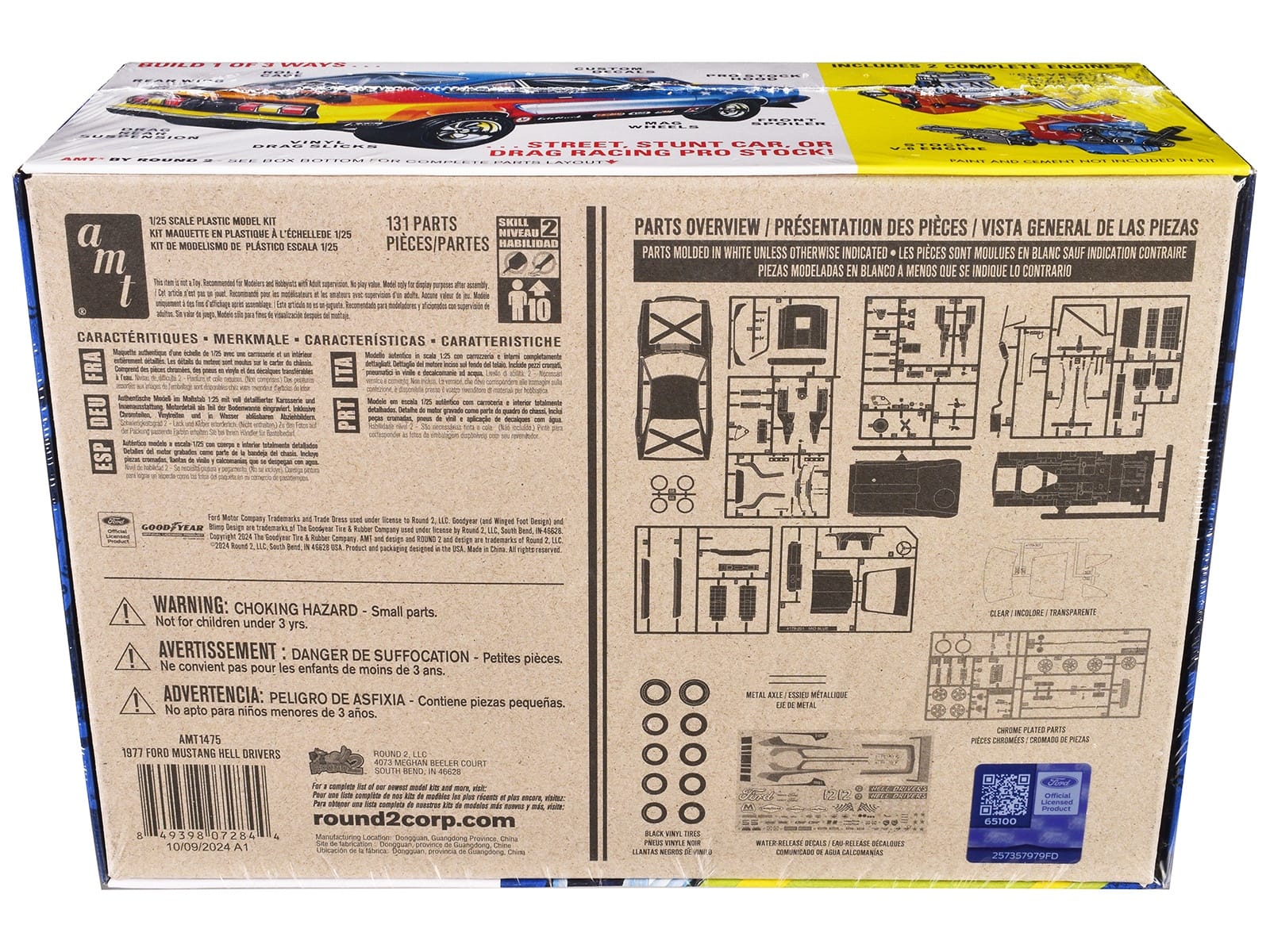 Skill 2 Model Kit 1977 Ford Mustang "Hell Drivers" Thrill Show Car 1/25 Scale Model by AMT - Image 4
