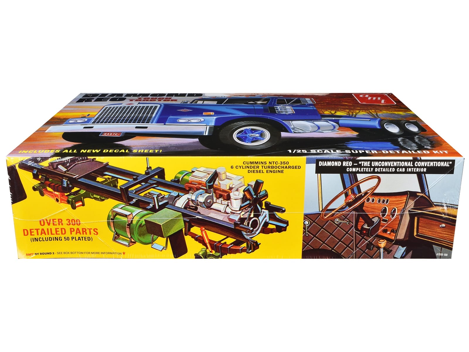 Skill 3 Model Kit Diamond Reo Truck Tractor 1/25 Scale Model by AMT - Image 2