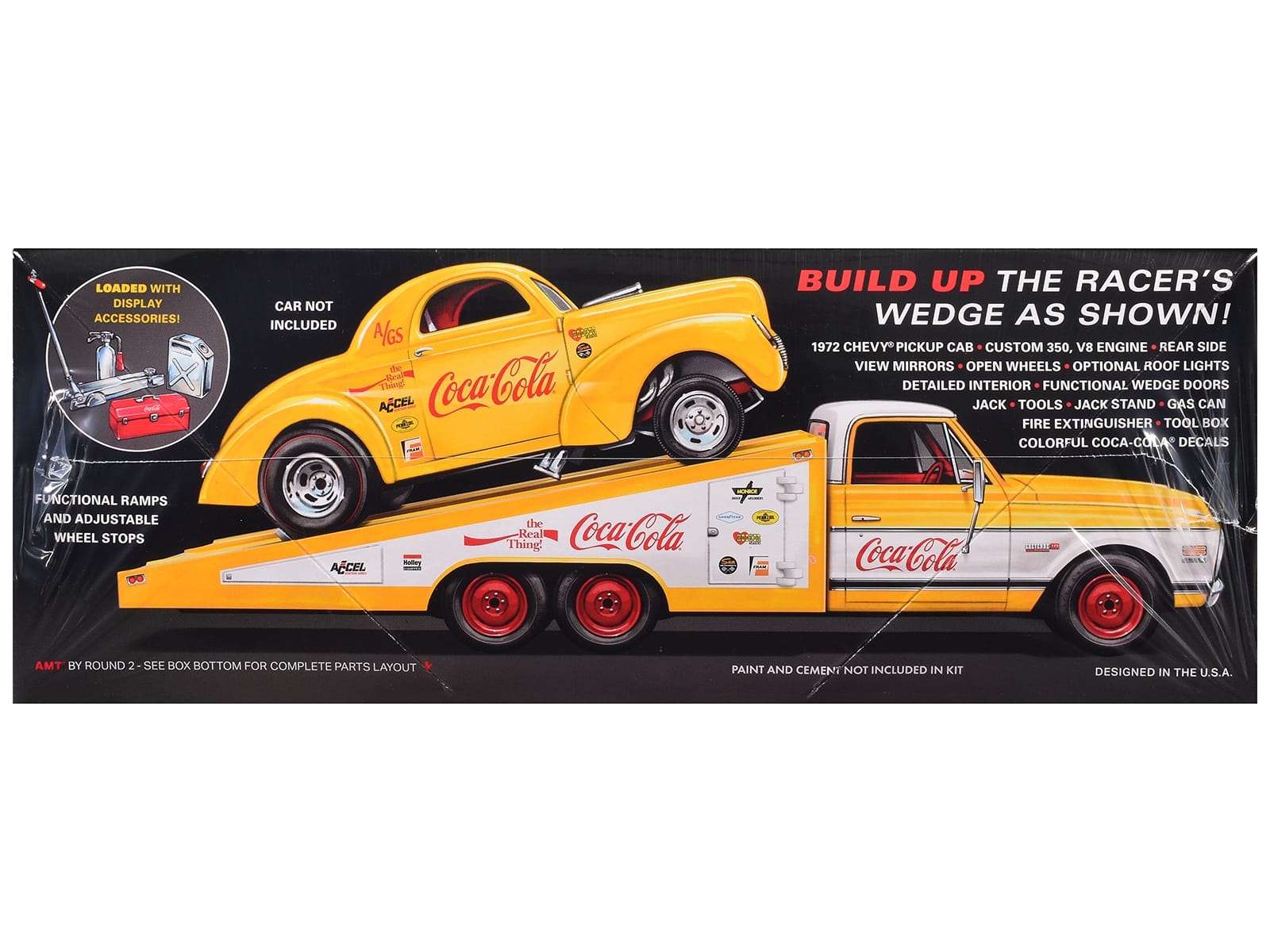 Skill 2 Model Kit 1972 Chevrolet Pickup Truck "Racer's Wedge" 2-in-1 Kit "Coca-Cola" 1/25 Scale Model by AMT - Image 2