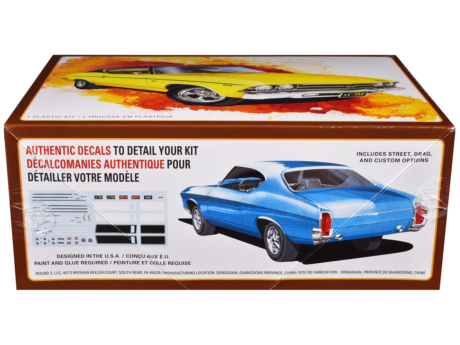 Skill 2 Model Kit 1969 Chevrolet Chevelle SS 396 1/25 Scale Model by AMT - Image 3