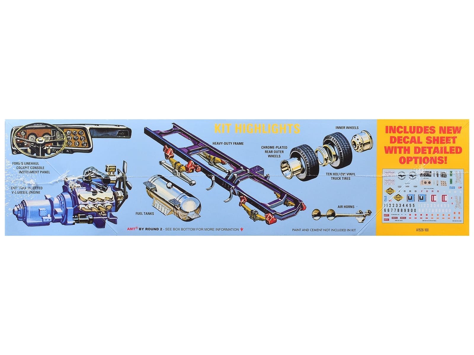 Skill 3 Model Kit Ford LNT-8000 Louisville Line Dump Truck 1/25 Scale Model by AMT - Image 2