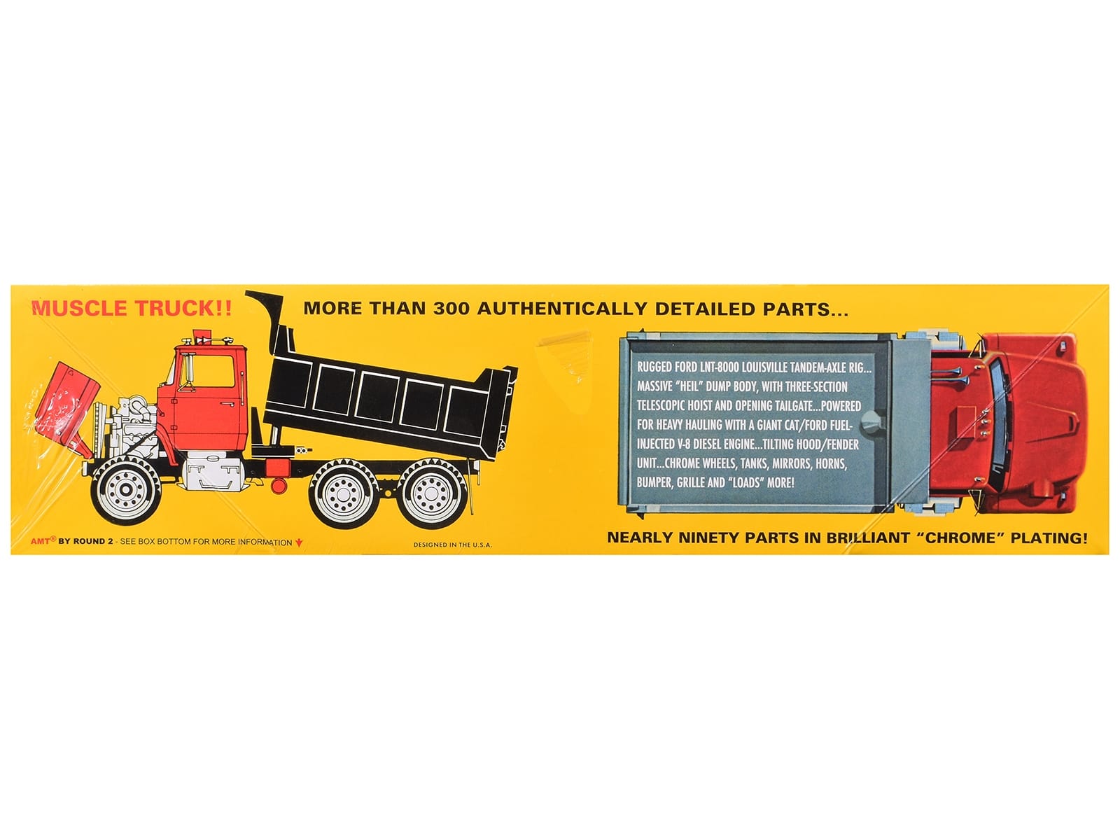 Skill 3 Model Kit Ford LNT-8000 Louisville Line Dump Truck 1/25 Scale Model by AMT - Image 3