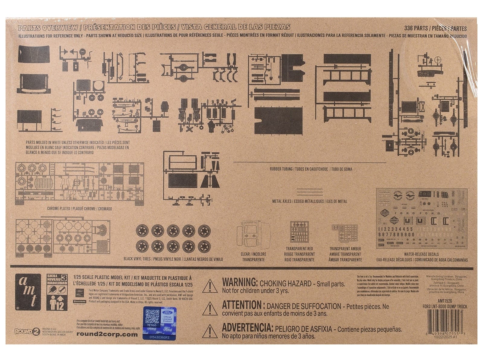 Skill 3 Model Kit Ford LNT-8000 Louisville Line Dump Truck 1/25 Scale Model by AMT - Image 4