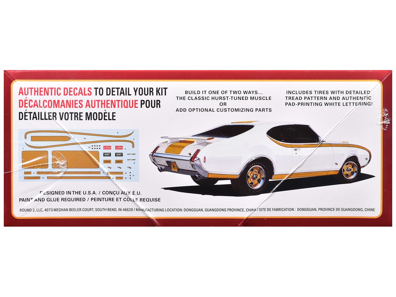 Skill 2 Model Kit 1969 Hurst Oldsmobile Cutlass 1/25 Scale Model by AMT - Image 2