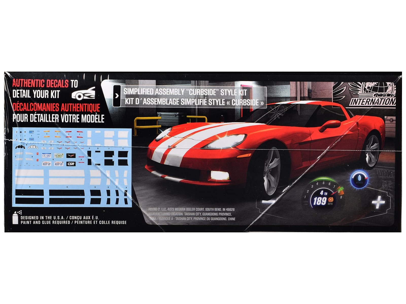 Skill 2 Model Kit of 2012 Chevrolet Corvette Coupe "CSR Racing" 1/25 Scale Model by AMT - Image 2