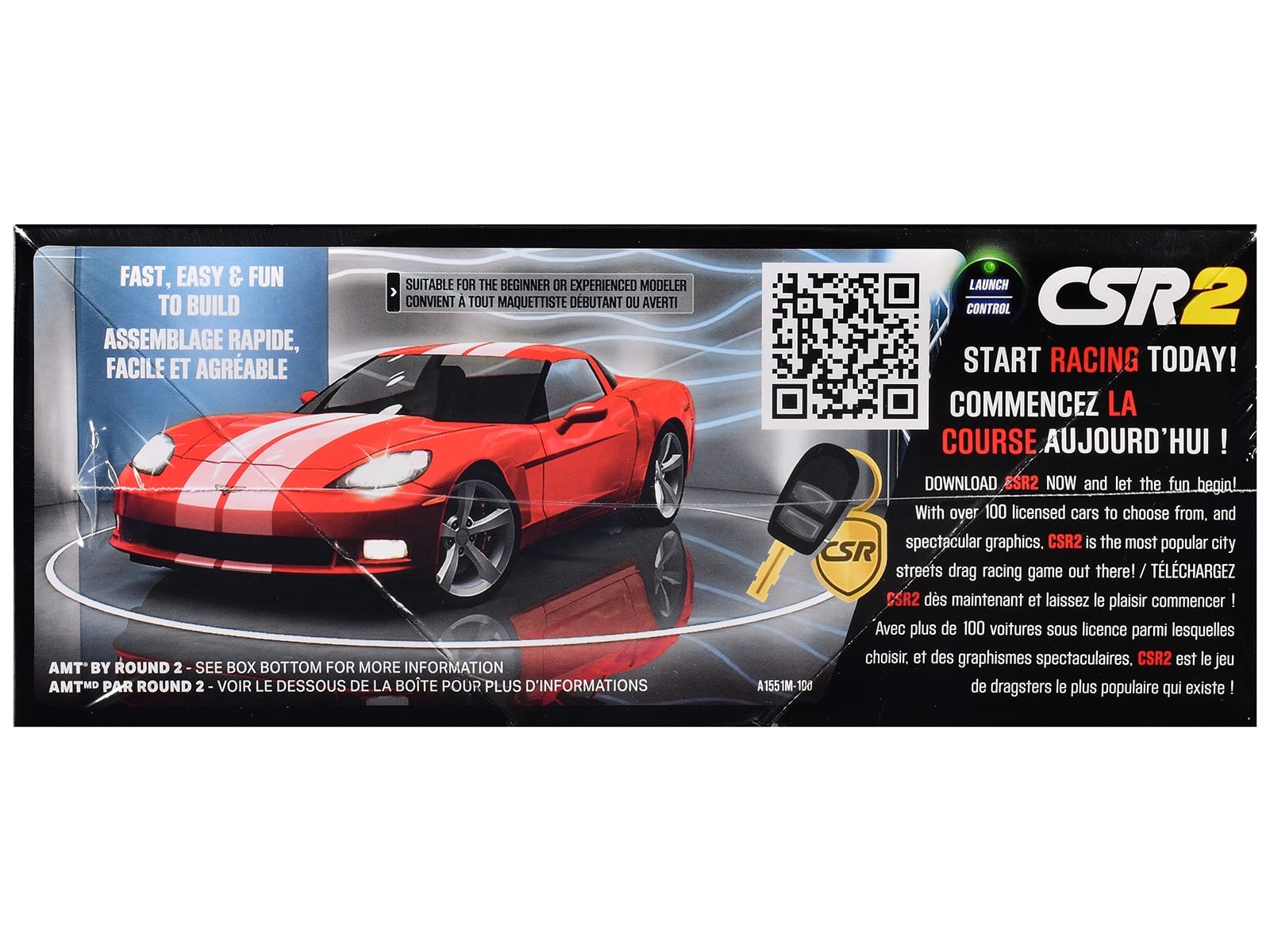 Skill 2 Model Kit of 2012 Chevrolet Corvette Coupe "CSR Racing" 1/25 Scale Model by AMT - Image 3