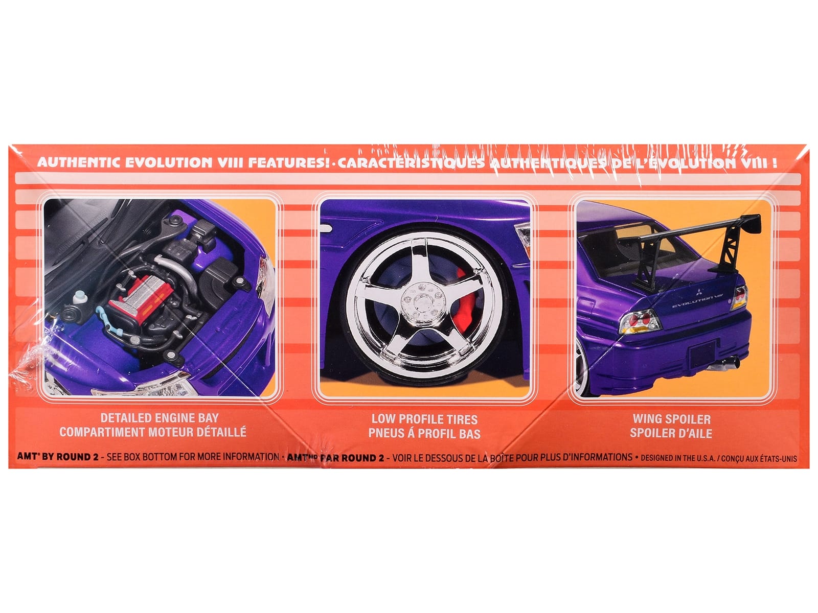 Skill 2 Model Kit 1995 Mitsubishi Lancer Evolution VIII 1/25 Scale Model by AMT - Image 2