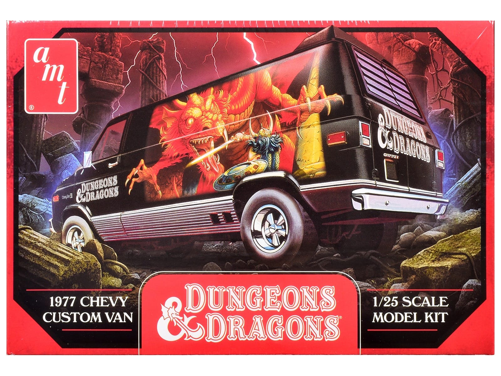 Skill 2 Model Kit 1977 Chevrolet Custom Van “Dungeons & Dragons” 1/25 Scale Model by AMT