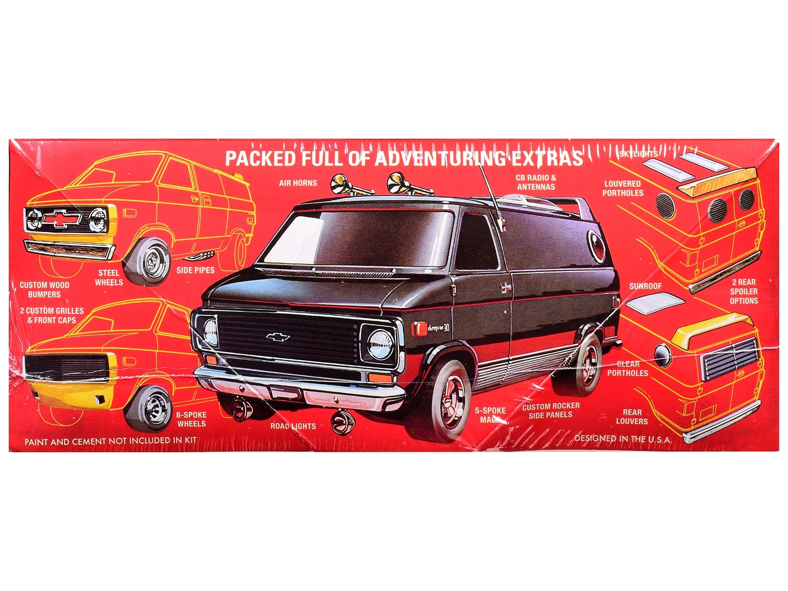 Skill 2 Model Kit 1977 Chevrolet Custom Van "Dungeons & Dragons" 1/25 Scale Model by AMT - Image 3