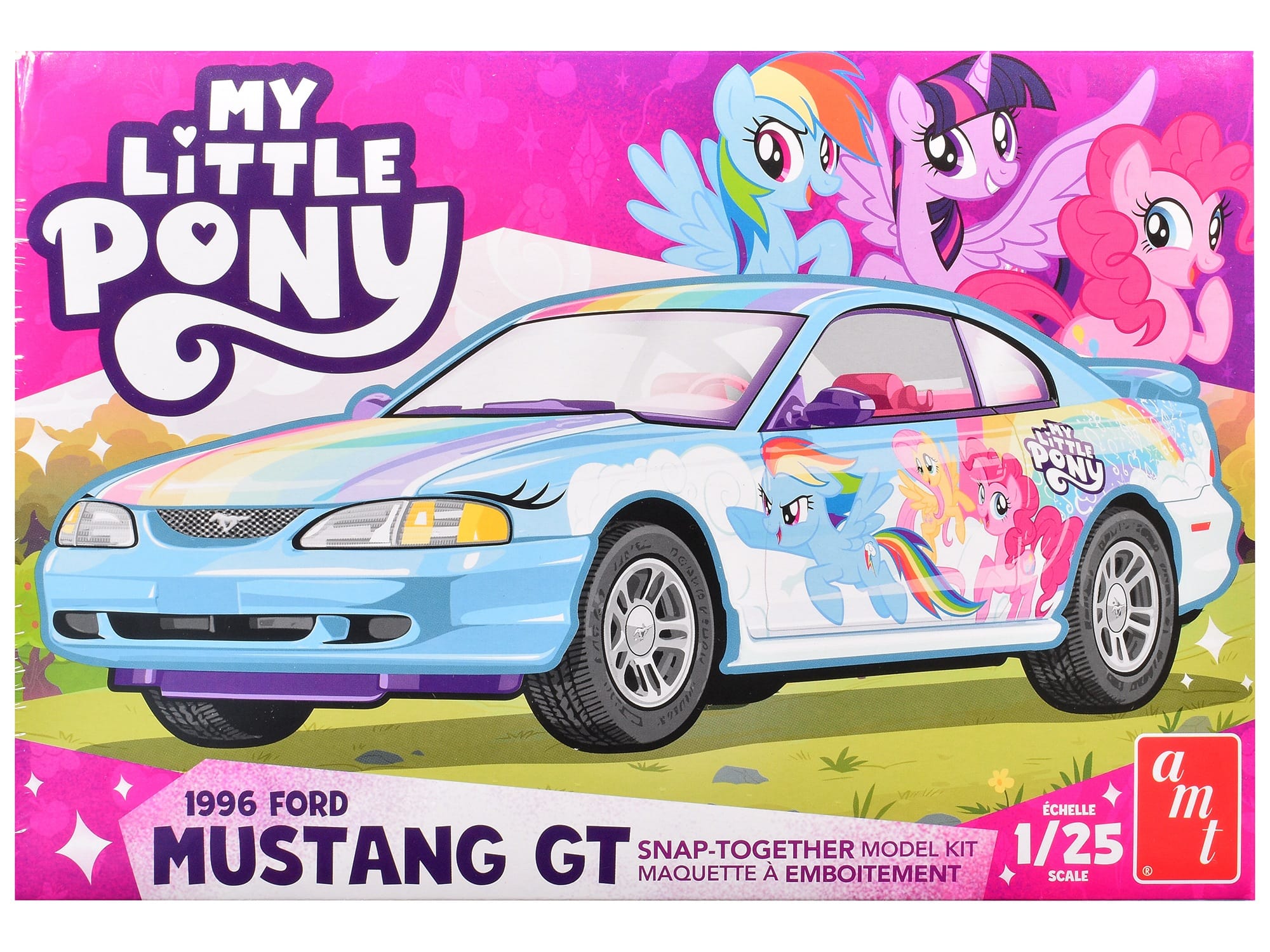 Skill 2 Model Kit 1996 Ford Mustang GT "My Little Pony" 1/25 Scale Model by AMT