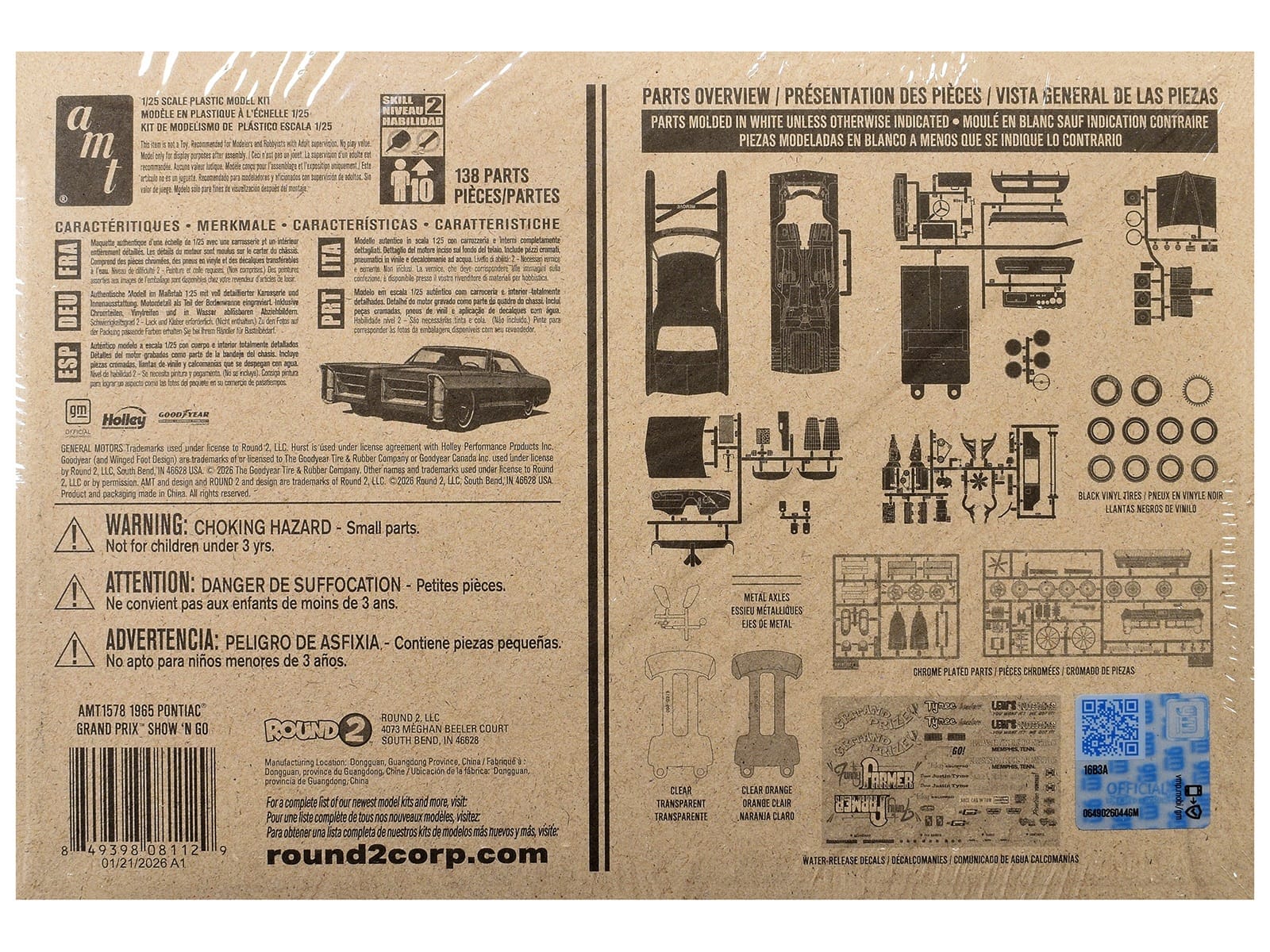 Skill 2 Model Kit of 1965 Pontiac Grand Prix Show 'N' Go 1/25 Scale Model by AMT - Image 4