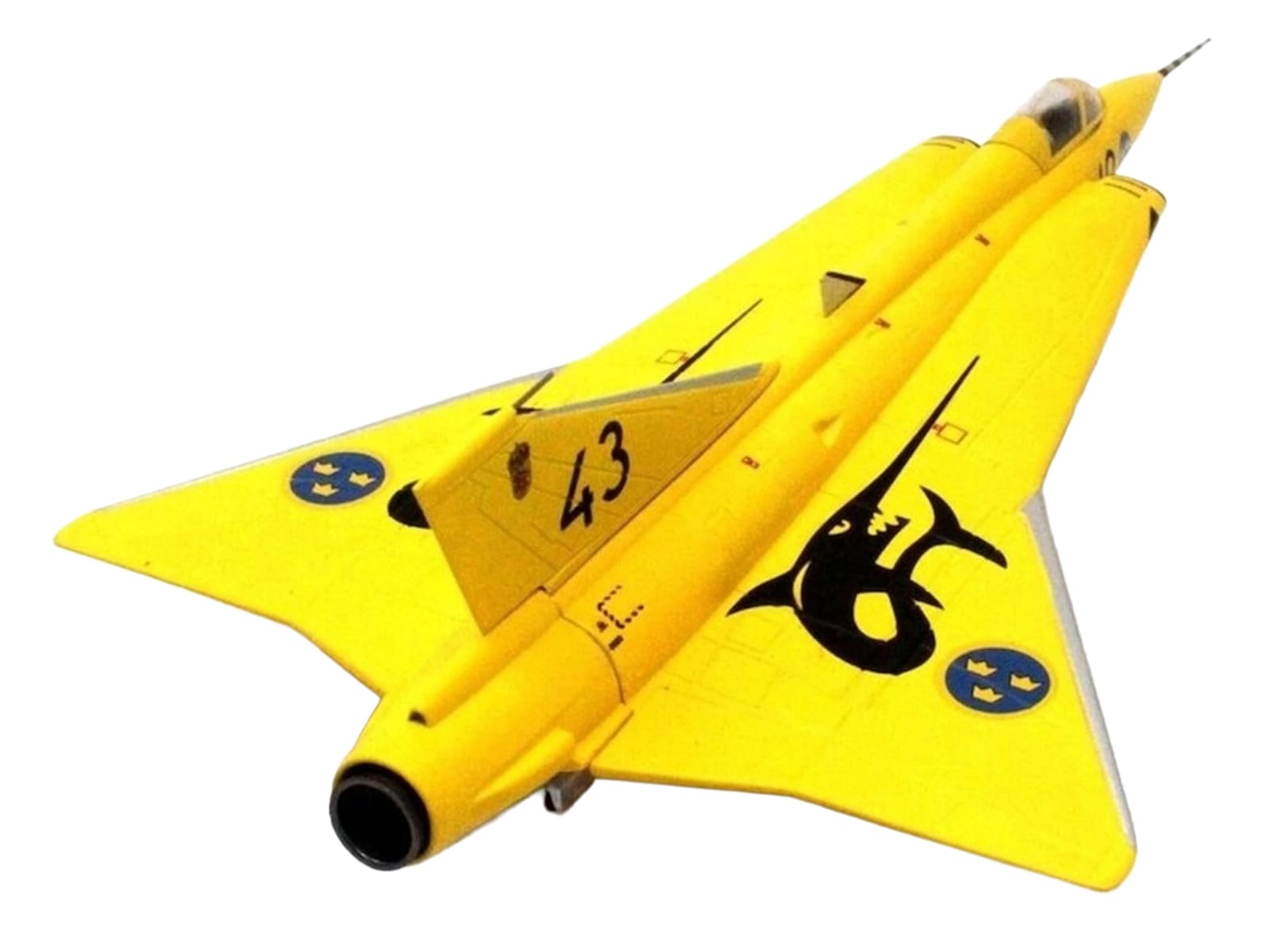 Saab J35J Draken Fighter Aircraft "43-10 3 "Johan Gul" Squadron 10 Wing Final Flight Livery" (1997) Swedish Air Force 1/72 Diecast Model Airplane by Aviation 72 - Image 4