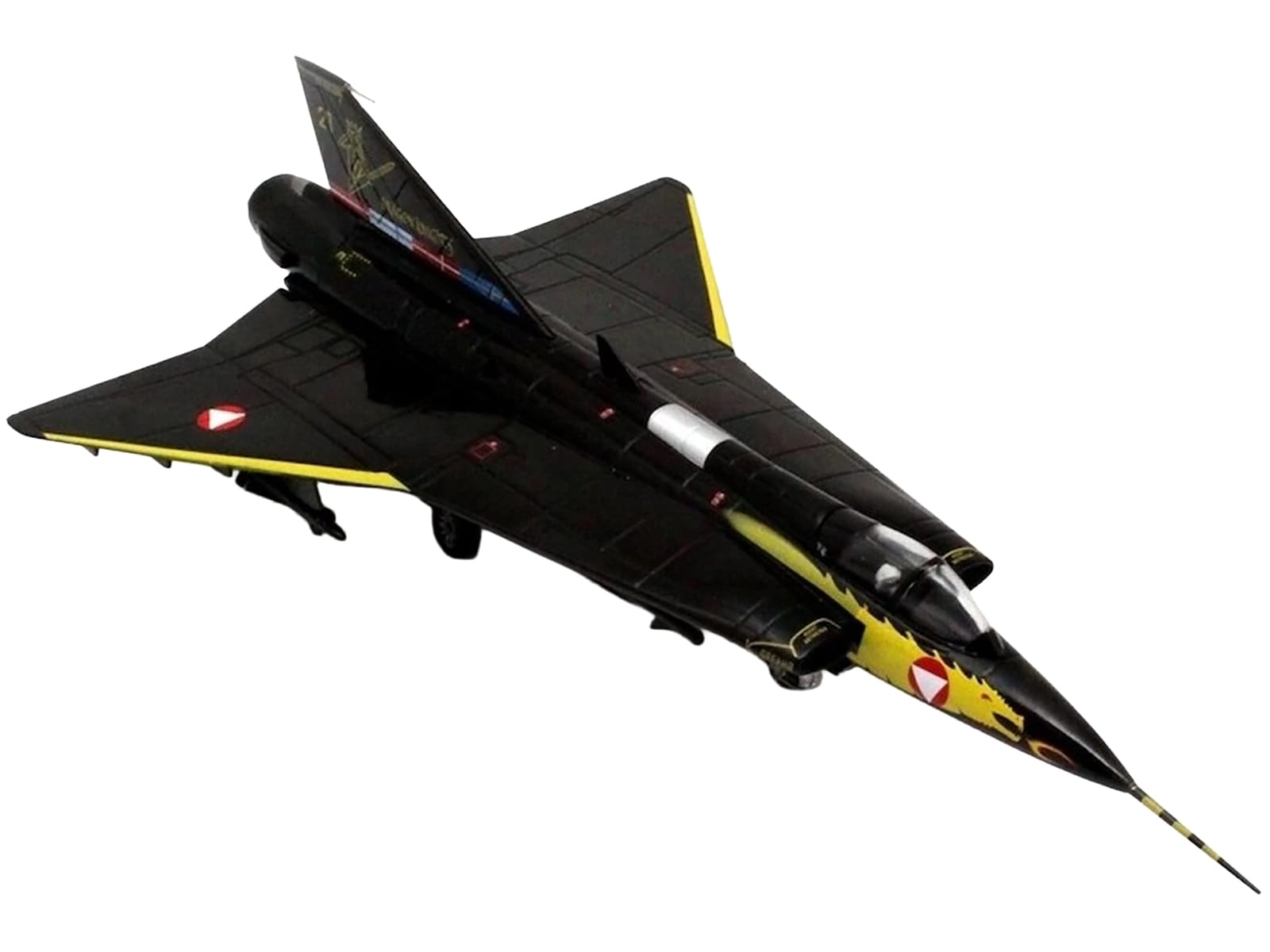 Saab Draken Fighter Aircraft "21 Draken 45th Anniversary Dragon Knights Retirement Livery" (2005) Austrian Air Force 1/72 Diecast Model Airplane by Aviation 72 - Image 3