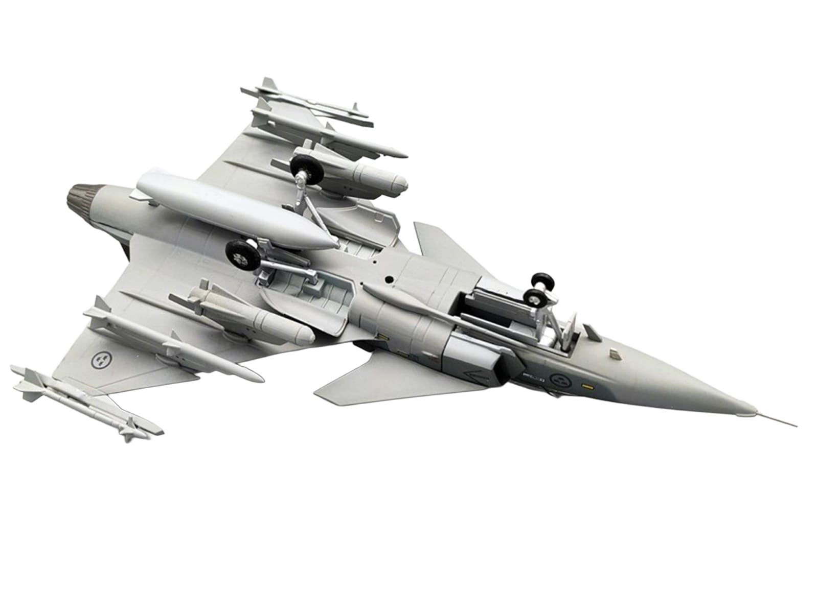 Saab JAS 39A Gripen Fighter Aircraft "17 Wing 60th Anniversary Livery Ronneby Air Show" (2004) Swedish Air Force 1/72 Diecast Model Airplane by Aviation 72 - Image 5