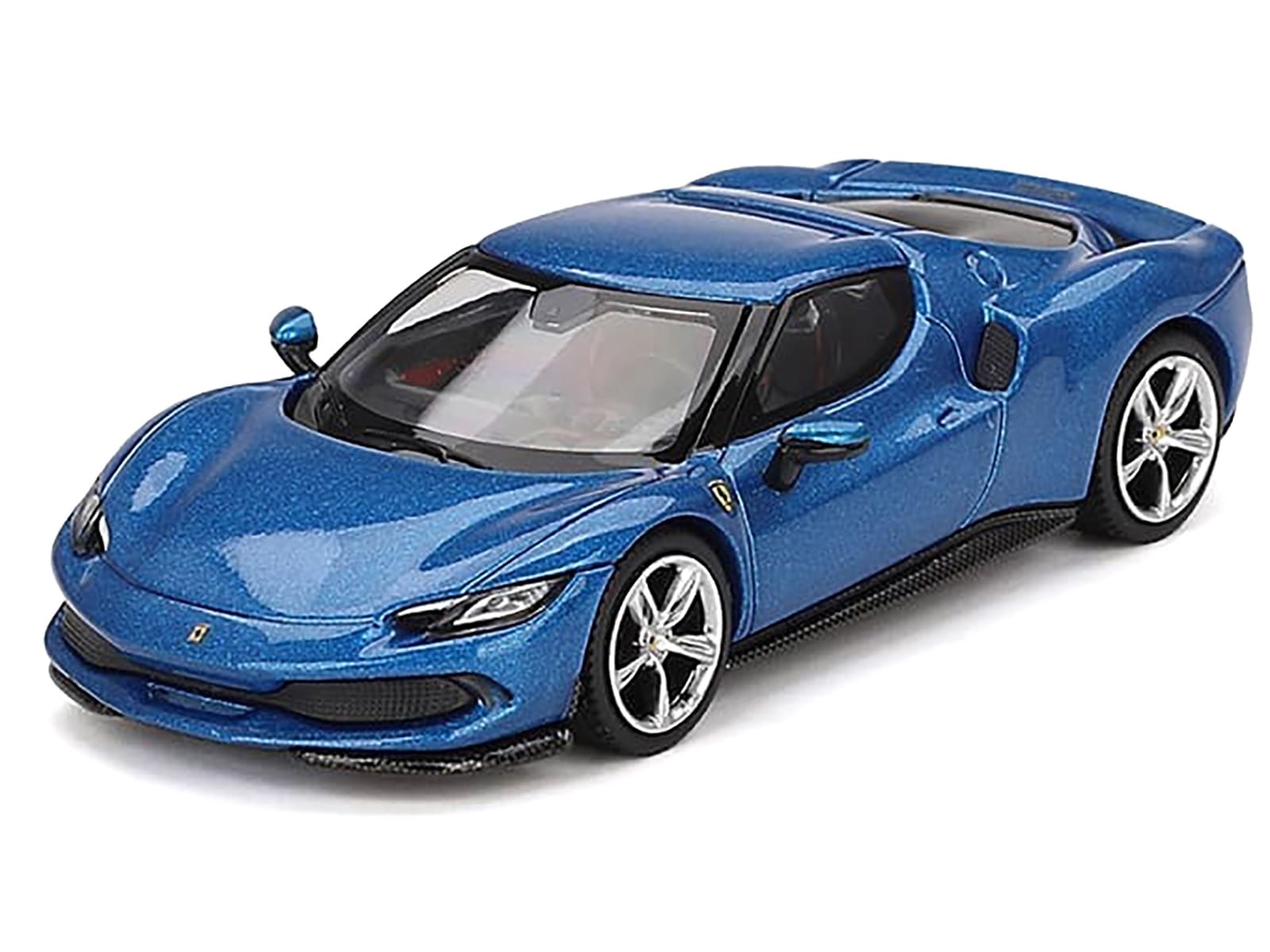 Ferrari 296 GTB Blue Corsa 1/64 Diecast Model Car by BBR - Image 2