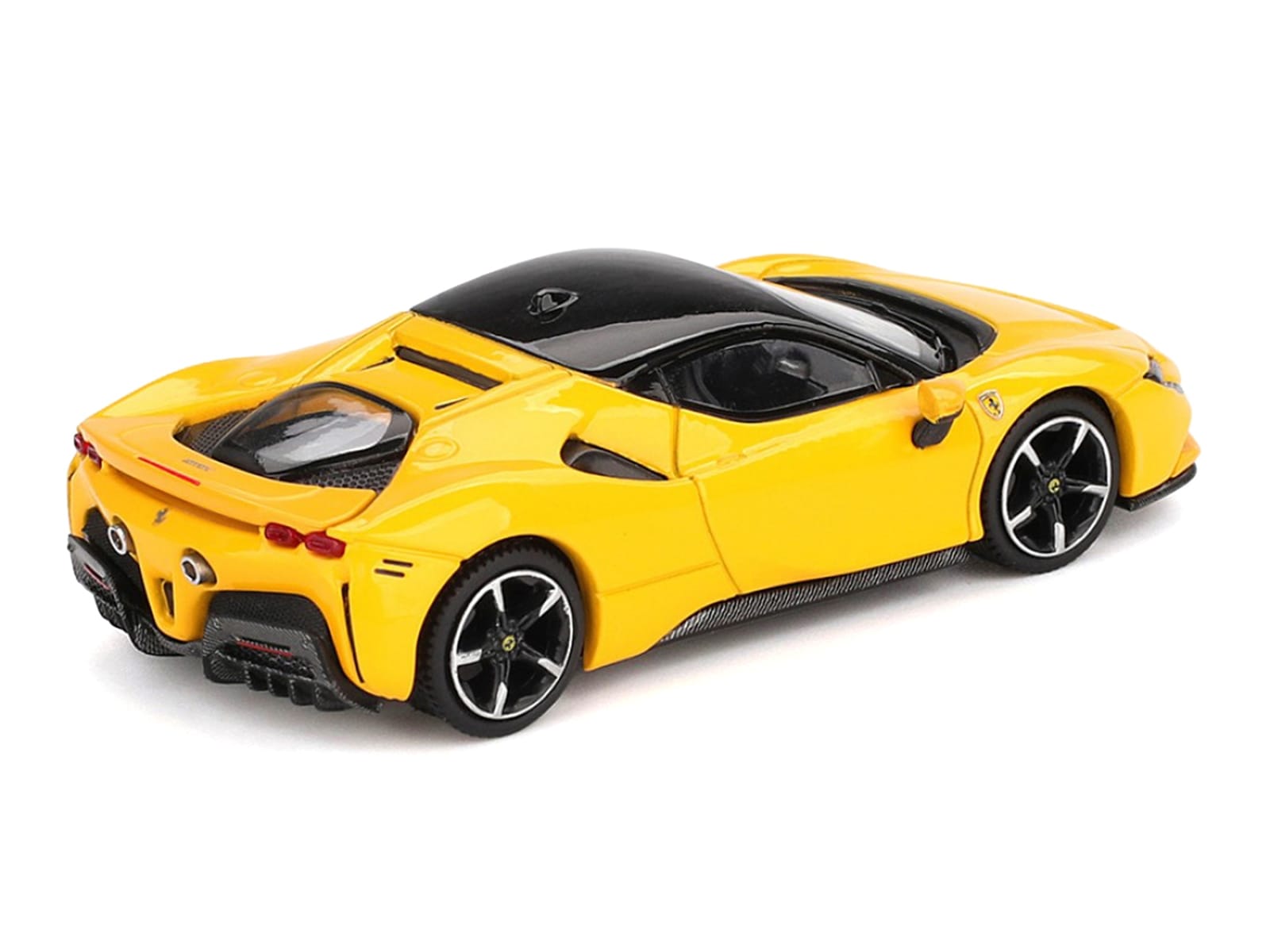 Ferrari SF90 Giallo Modena Yellow with Black Top 1/64 Diecast Model Car by BBR - Image 3