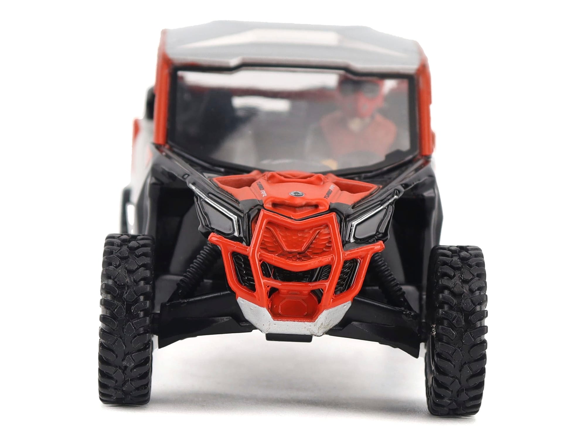 Can-Am Maverick X3 X RS Turbo RR Chalk Gray and Magma Red with Driver Figure 1/32 Diecast Model by BRP Models - Image 5