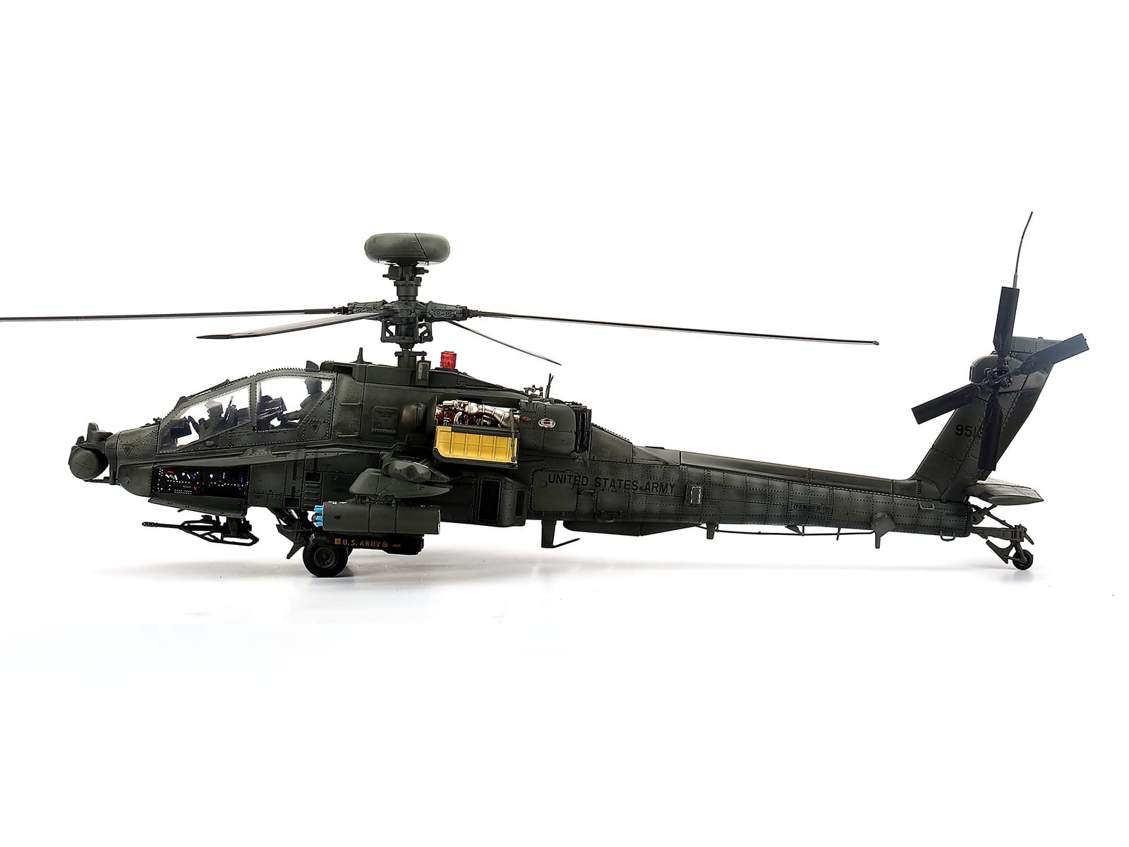 Hughes AH-64D Apache Longbow Helicopter "Charlie Company 1st Battalion 227th Aviation Regiment 1st Cavalry Division Operation Iraqi Freedom" (2003) United States Army 1/48 Diecast Model by Bless Wing - Image 2