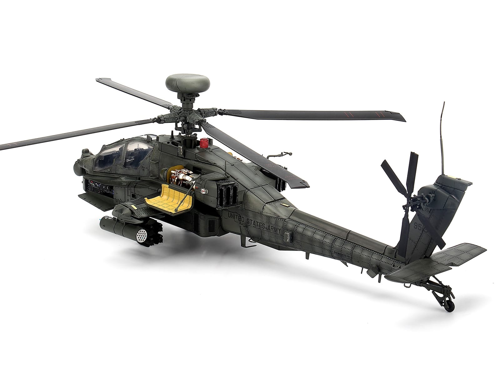 Hughes AH-64D Apache Longbow Helicopter "Charlie Company 1st Battalion 227th Aviation Regiment 1st Cavalry Division Operation Iraqi Freedom" (2003) United States Army 1/48 Diecast Model by Bless Wing - Image 3