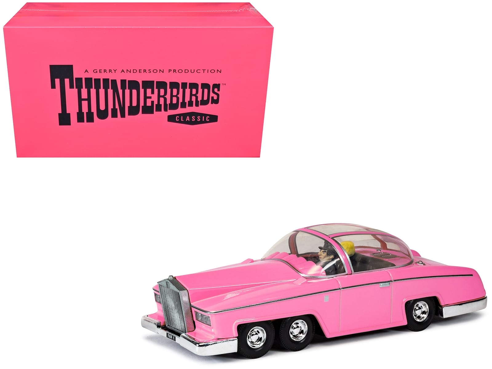 Rolls Royce FAB 1 Pink with Figures "Thunderbirds" (1965-1966) TV Series "F.A.B. Collection" Diecast Model by Corgi