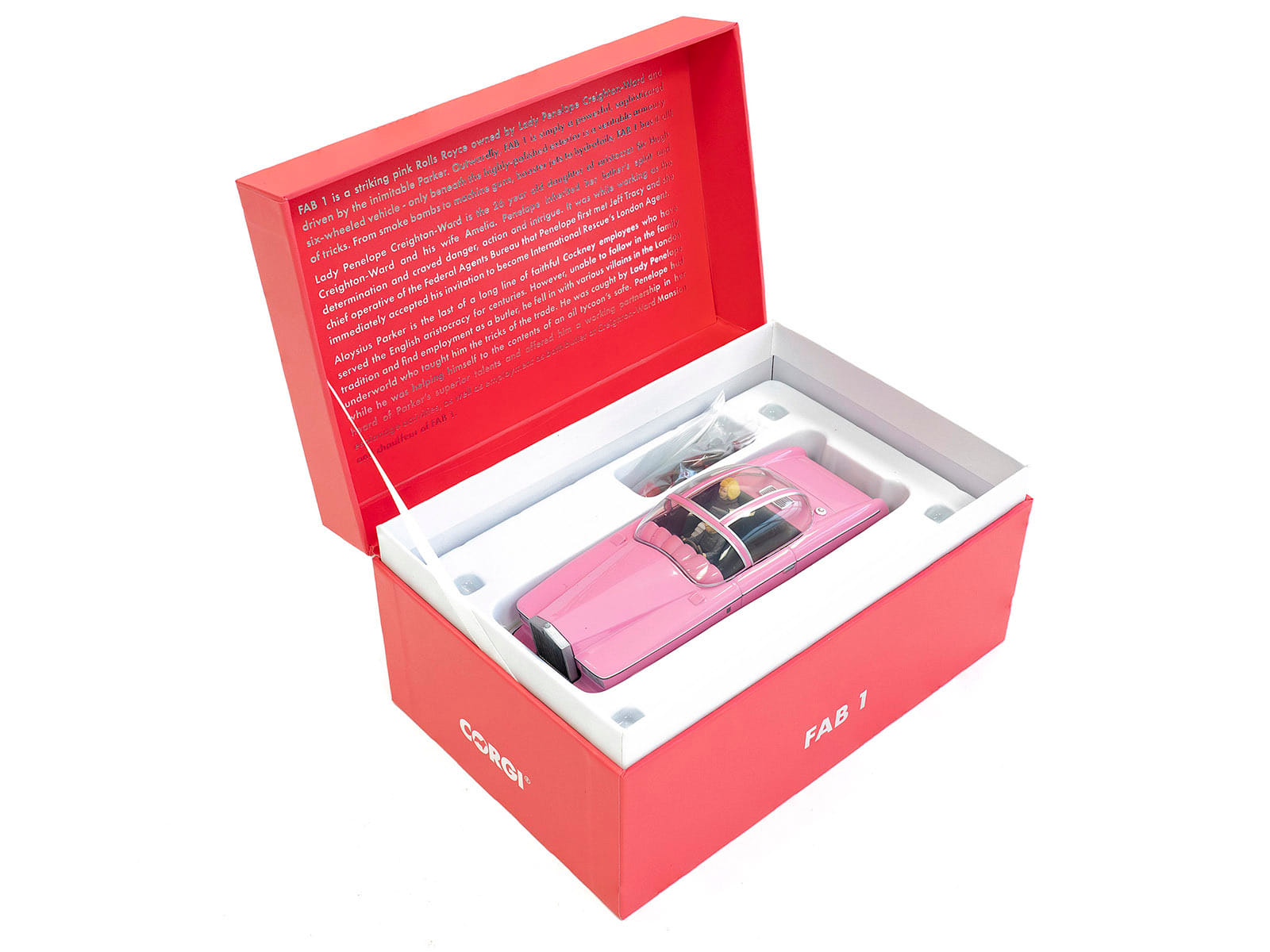 Rolls Royce FAB 1 Pink with Figures "Thunderbirds" (1965-1966) TV Series "F.A.B. Collection" Diecast Model by Corgi - Image 4
