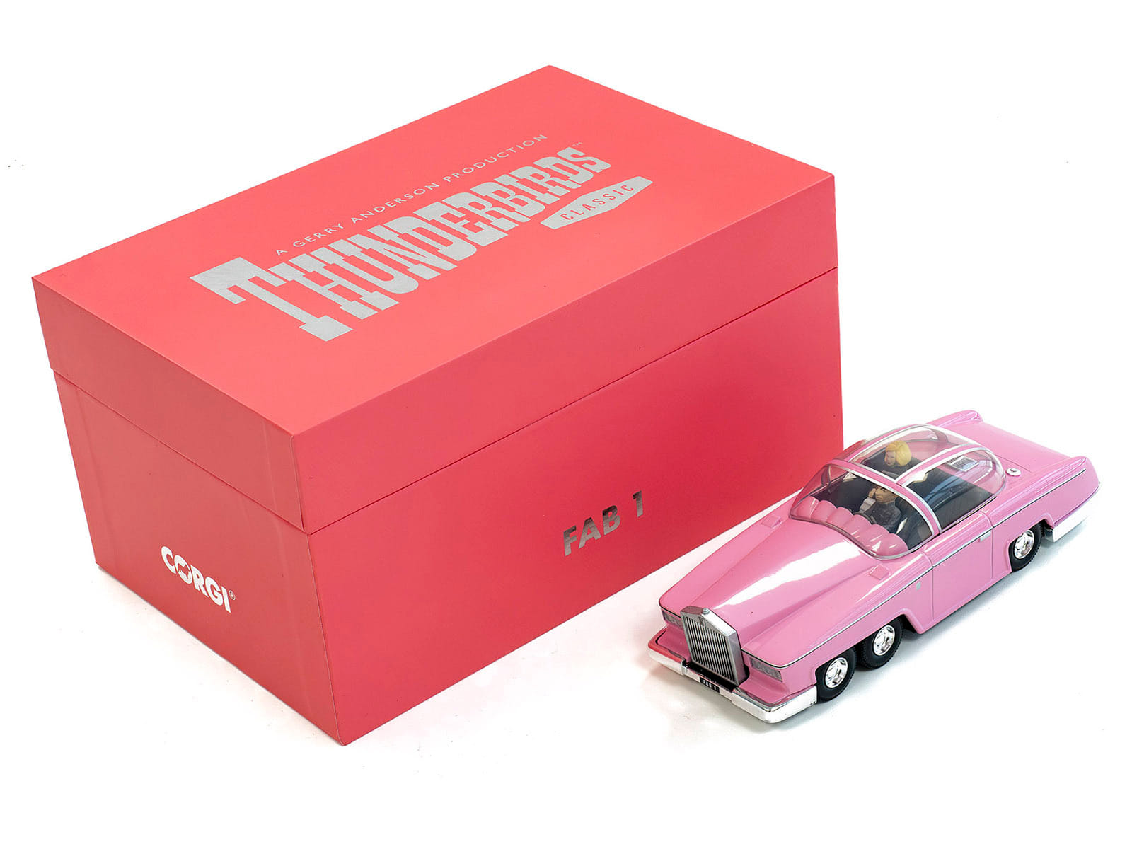 Rolls Royce FAB 1 Pink with Figures "Thunderbirds" (1965-1966) TV Series "F.A.B. Collection" Diecast Model by Corgi - Image 5