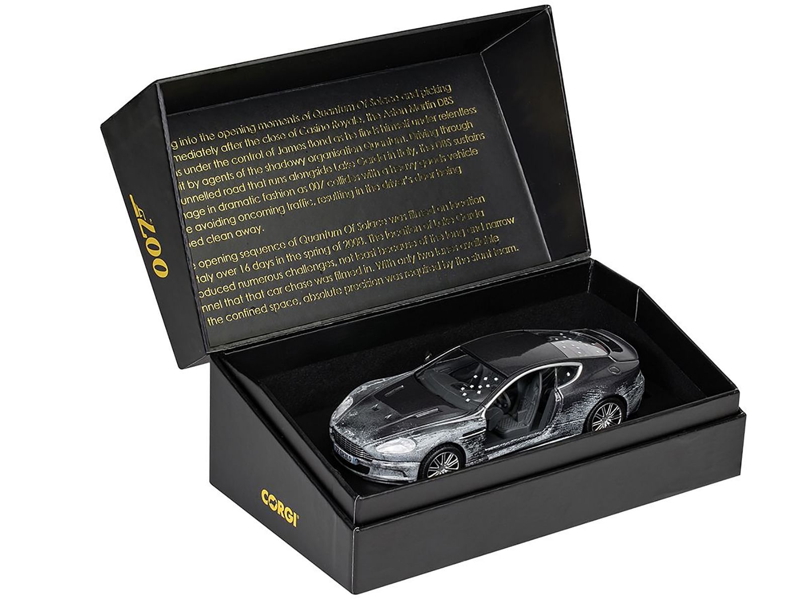 Aston Martin DBS Gray Metallic (Damaged Version) James Bond 007 “Quantum of Solace” (2008) Movie Diecast Model Car by Corgi