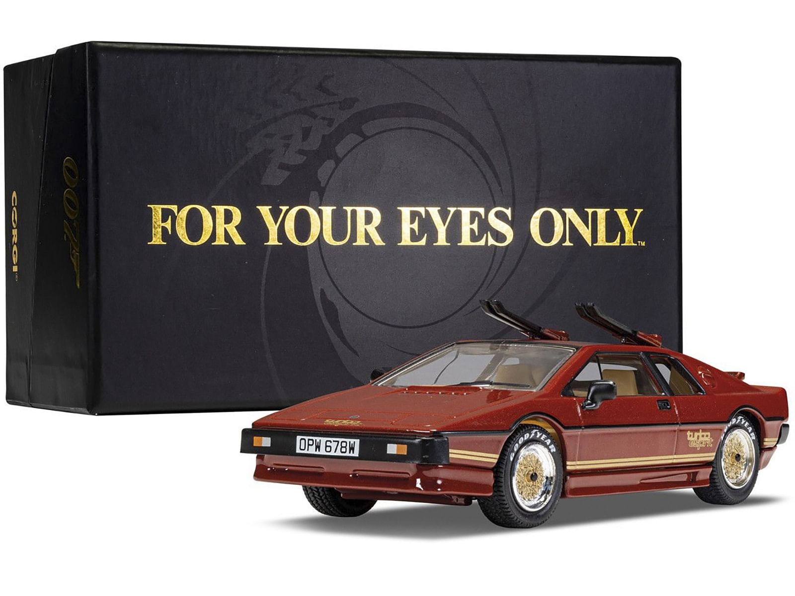 Lotus Esprit Turbo RHD (Right Hand Drive) Red Metallic James Bond 007 “For Your Eyes Only” (1981) Movie Diecast Model Car by Corgi