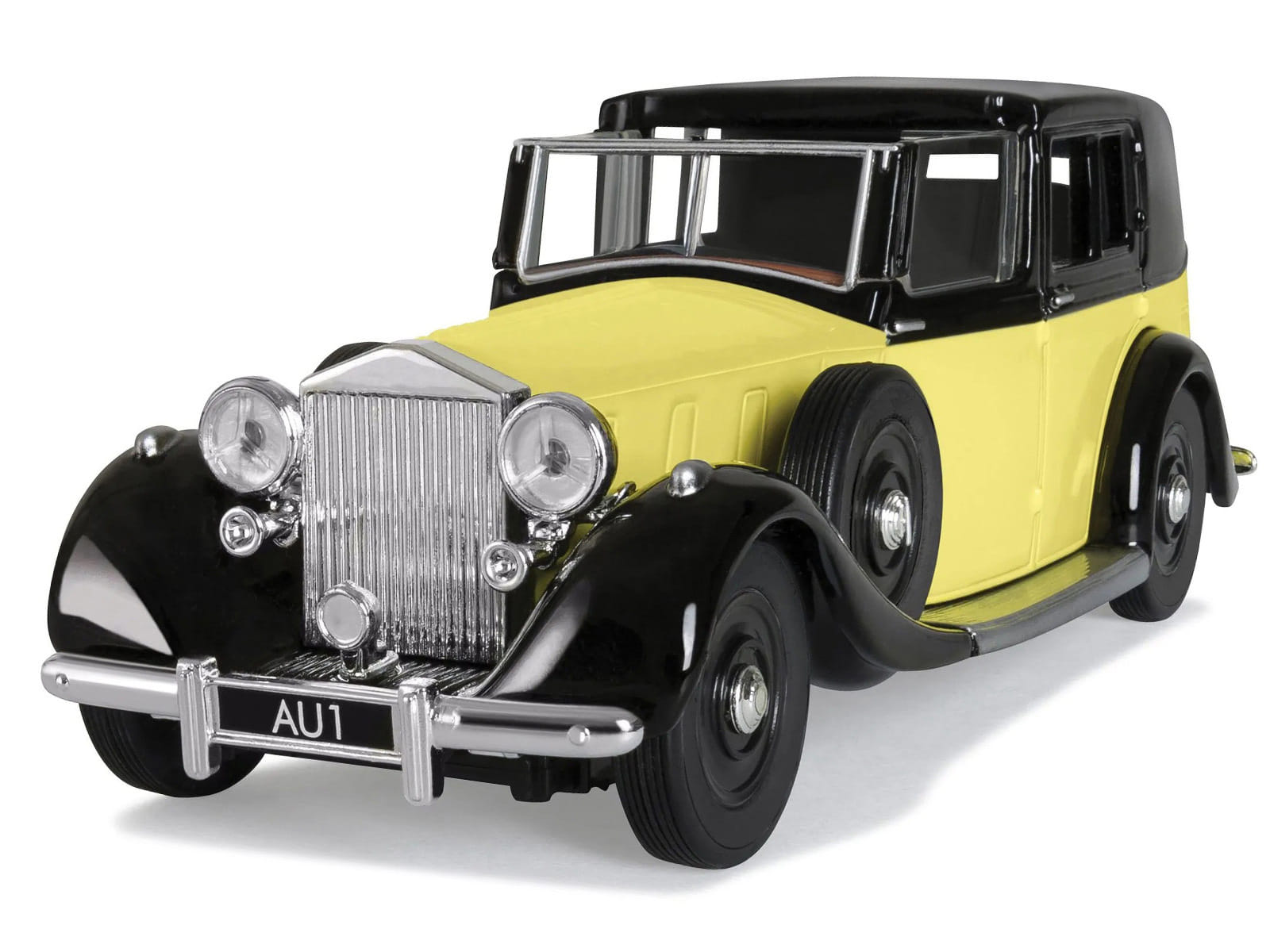 Rolls Royce Phantom III Sedanca de Ville Yellow with Black Top James Bond 007 "Goldfinger" (1964) Movie Diecast Model by Corgi - Image 4