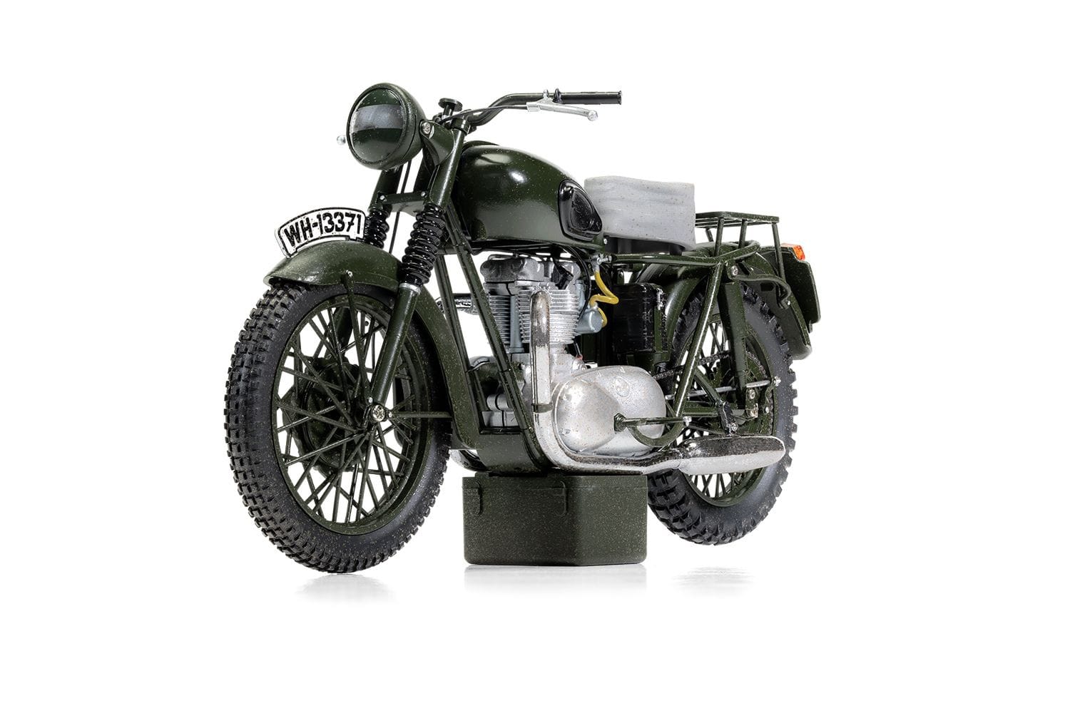 Triumph TR6 Trophy Motorcycle Dark Green (Weathered) "The Great Escape" (1963) Movie Diecast Model by Corgi - Image 2
