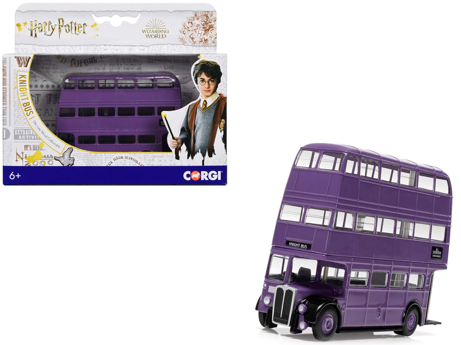 "Knight Bus" Triple Decker Bus Purple "Harry Potter" Movie Series Diecast Model by Corgi - Image 3