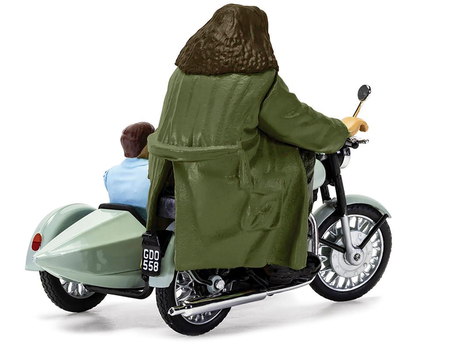 Motorcycle and Sidecar Light Green with Harry and Hagrid Figures "Harry Potter and the Deathly Hallows Part 1" (2010) Movie Diecast Motorcycle Model by Corgi - Image 2