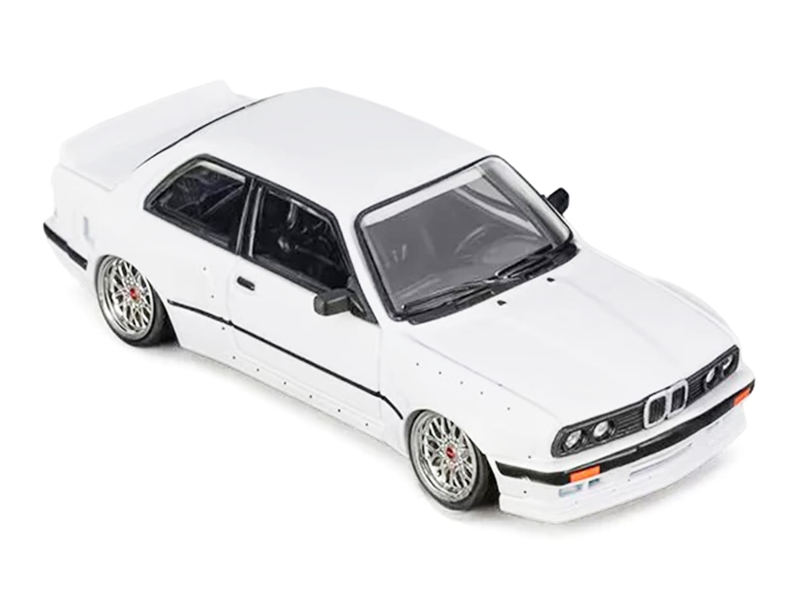 Pandem E30 V1 White with Extra Wheels 1/64 Diecast Model Car by CM Models - Image 2