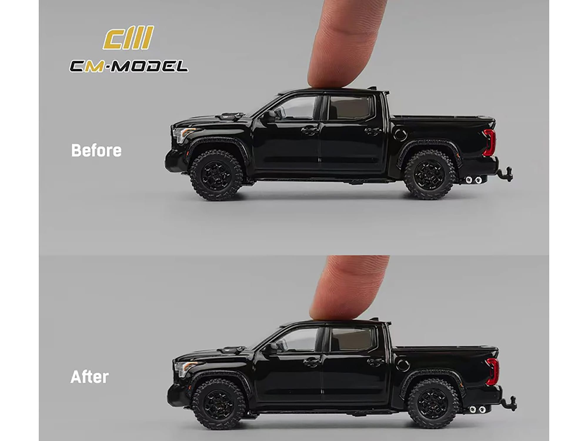 Toyota Tundra Pickup Truck Black 1/64 Diecast Model Car by CM Models - Image 5