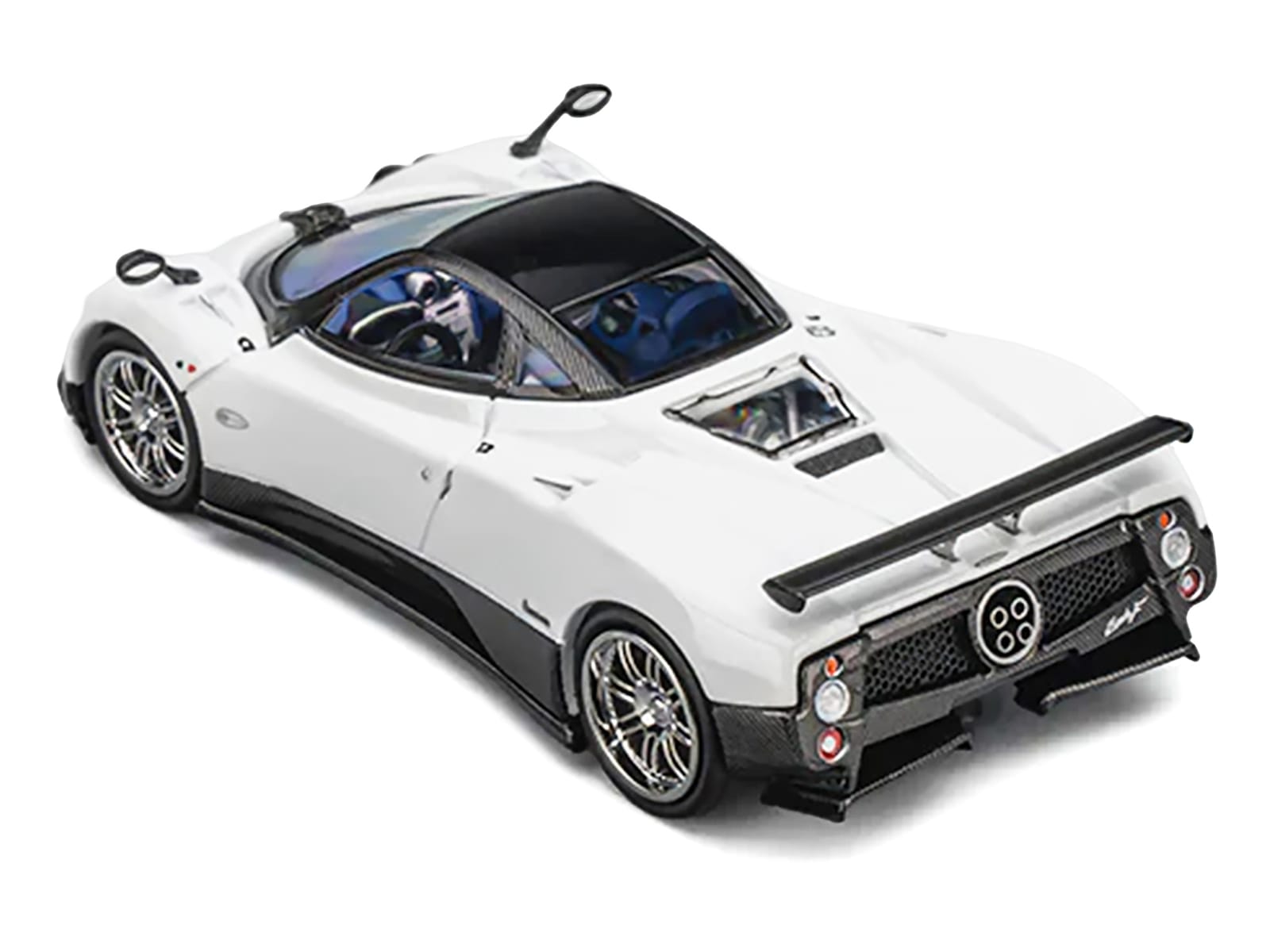 Pagani Zonda F Pearl White with Black Top 1/64 Diecast Model Car by CM Model - Image 3