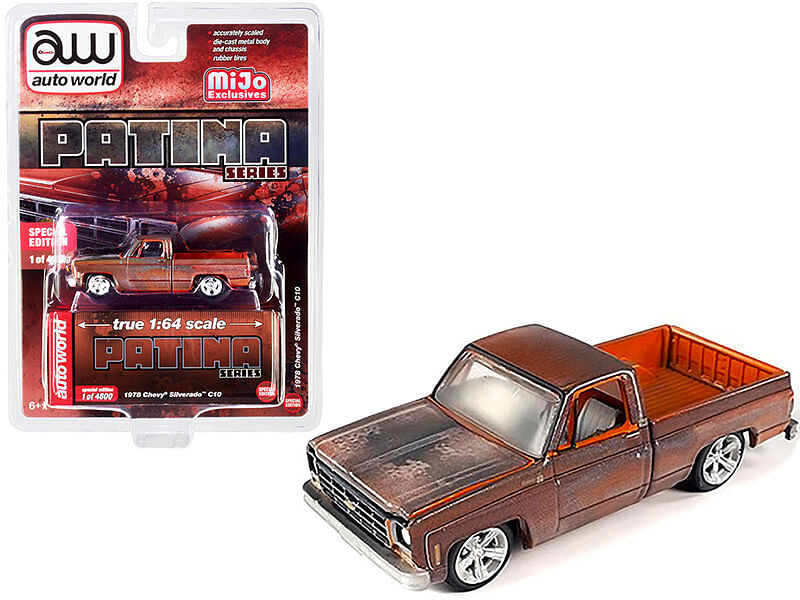 1978 Chevrolet Silverado C10 Pickup Truck (Unrestored) “Patina Series” Limited Edition to 4800 pieces Worldwide 1/64 Diecast Model Car by Autoworld